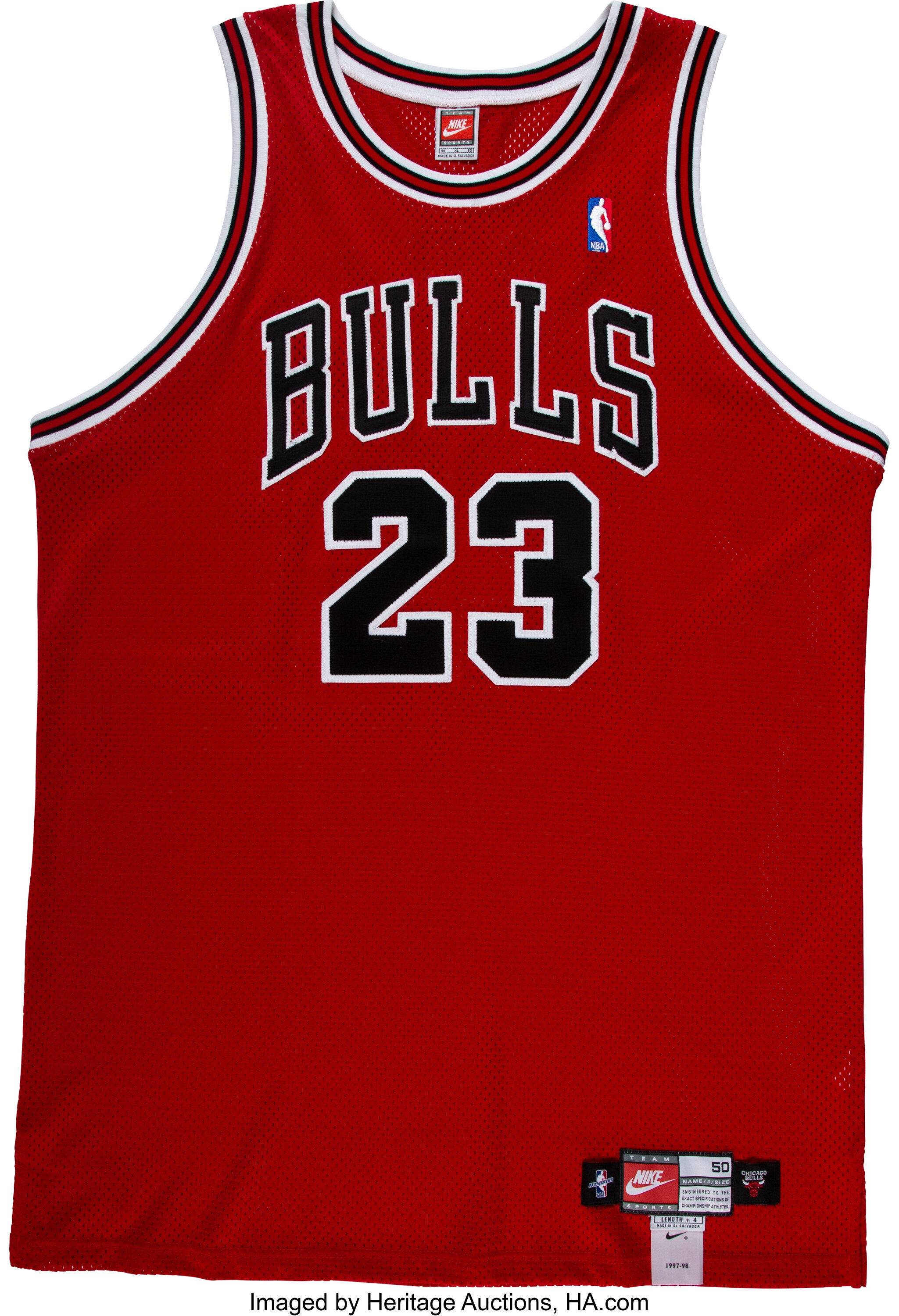 1997-98 Michael Jordan Signed Chicago Bulls UDA Stats Jersey. , Lot  #56924