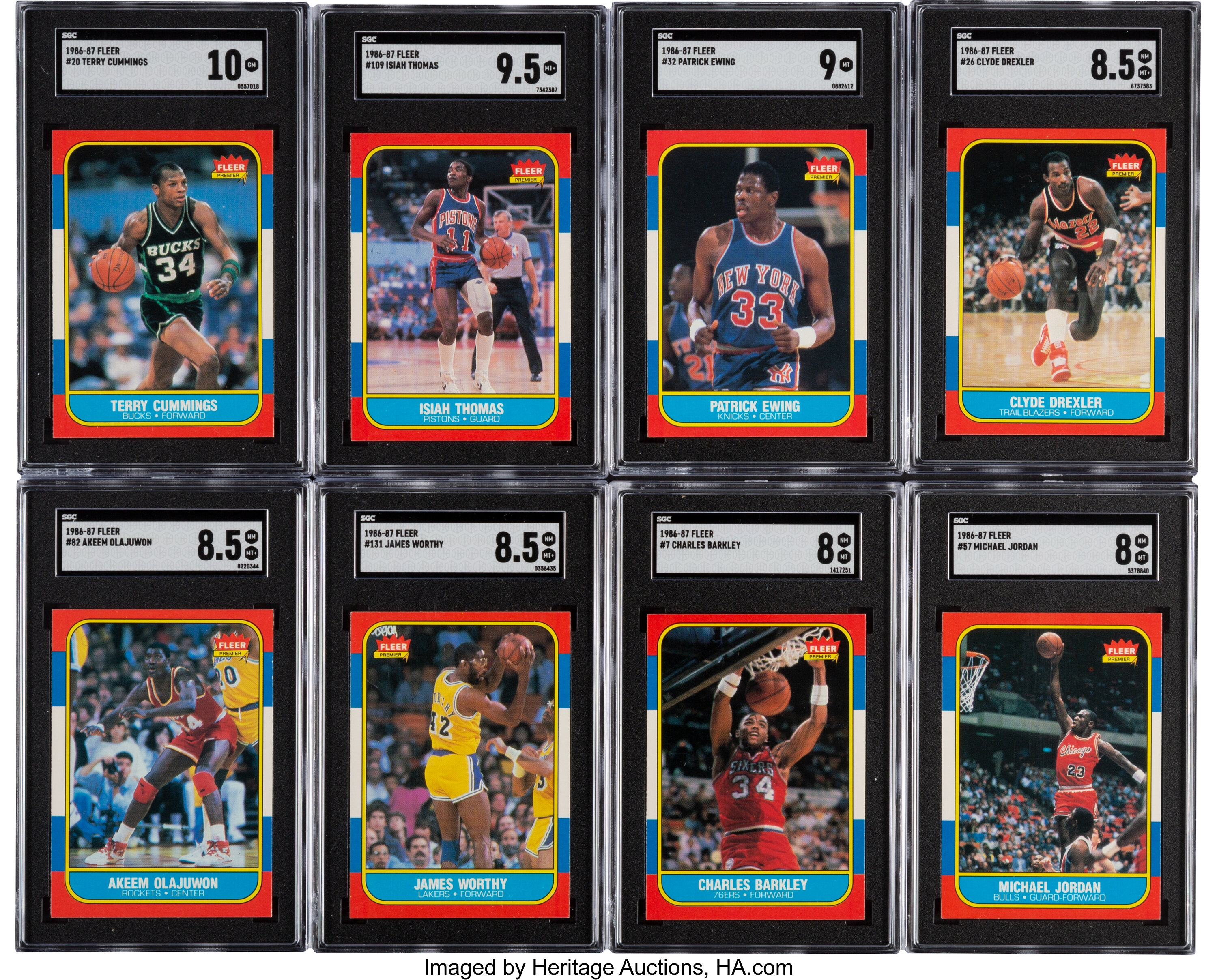 1986 Fleer Basketball Complete Set (132) Plus Stickers (11). ... | Lot ...