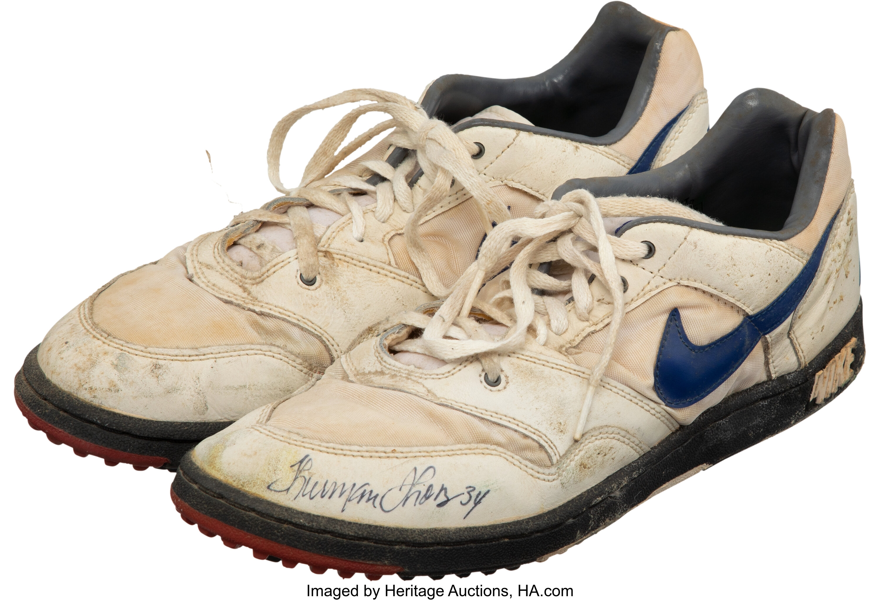 Thurman Thomas Game & Signed Bills Turf Shoes | Lot #60592 | Heritage Auctions