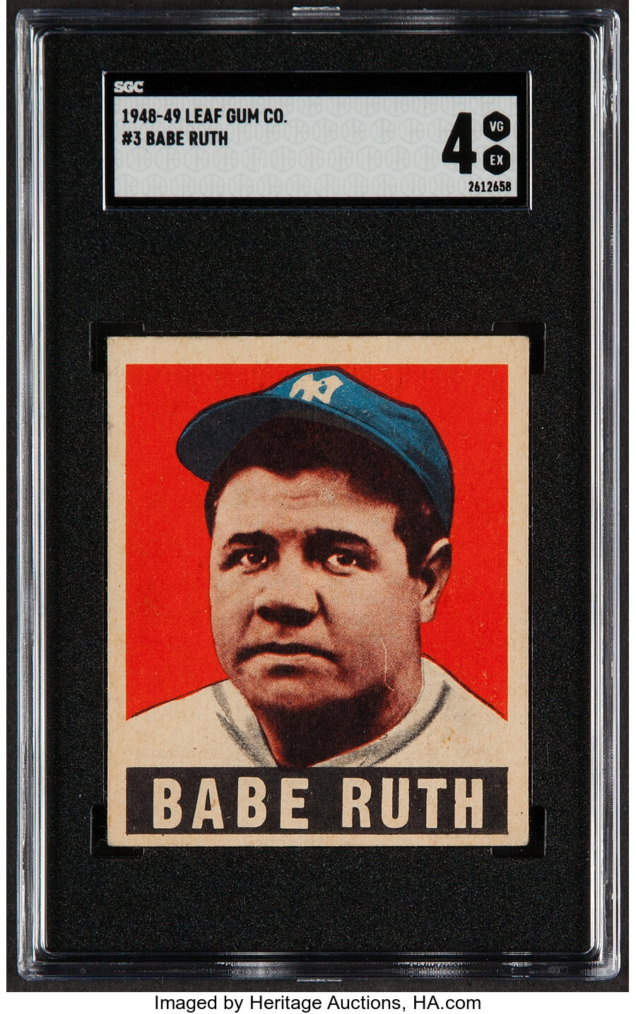 1948 Leaf Babe Ruth #3 SGC VG/EX 4