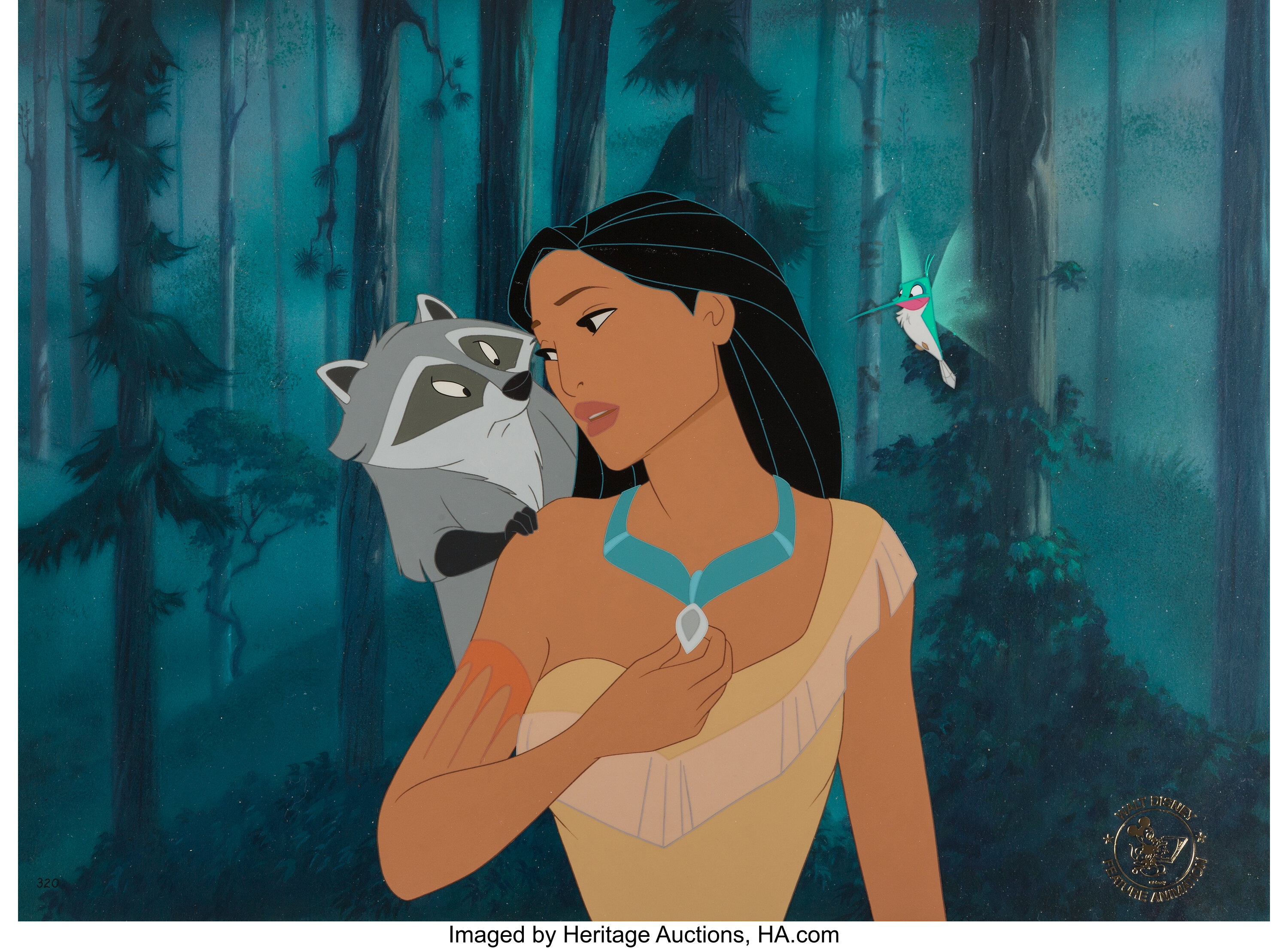 Disney Pocahontas Meeko Free Spirit Girls Tank - BLACK