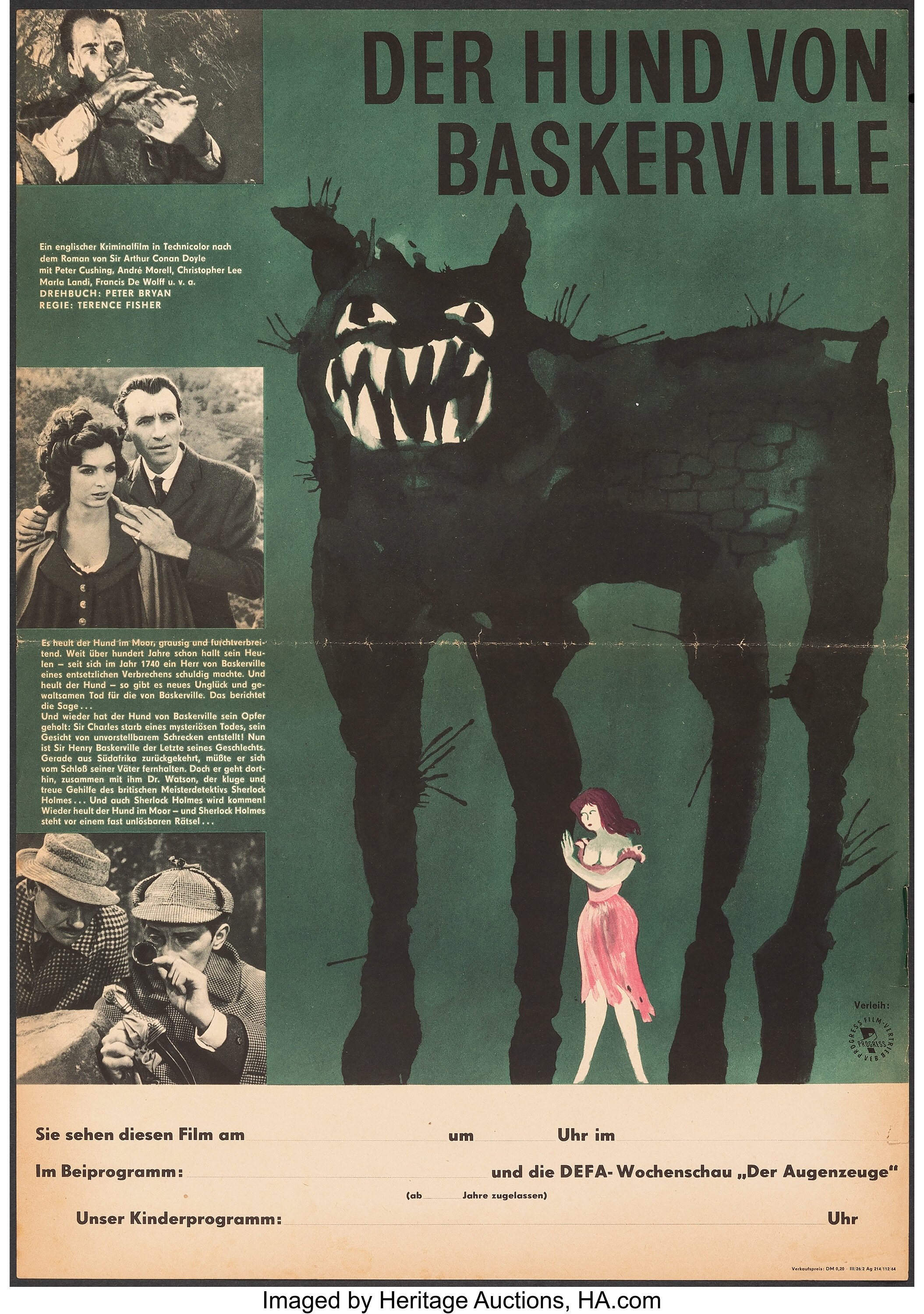 Hound of Baskervilles Film Verlieh, 1964). | Lot #53185 | Heritage Auctions