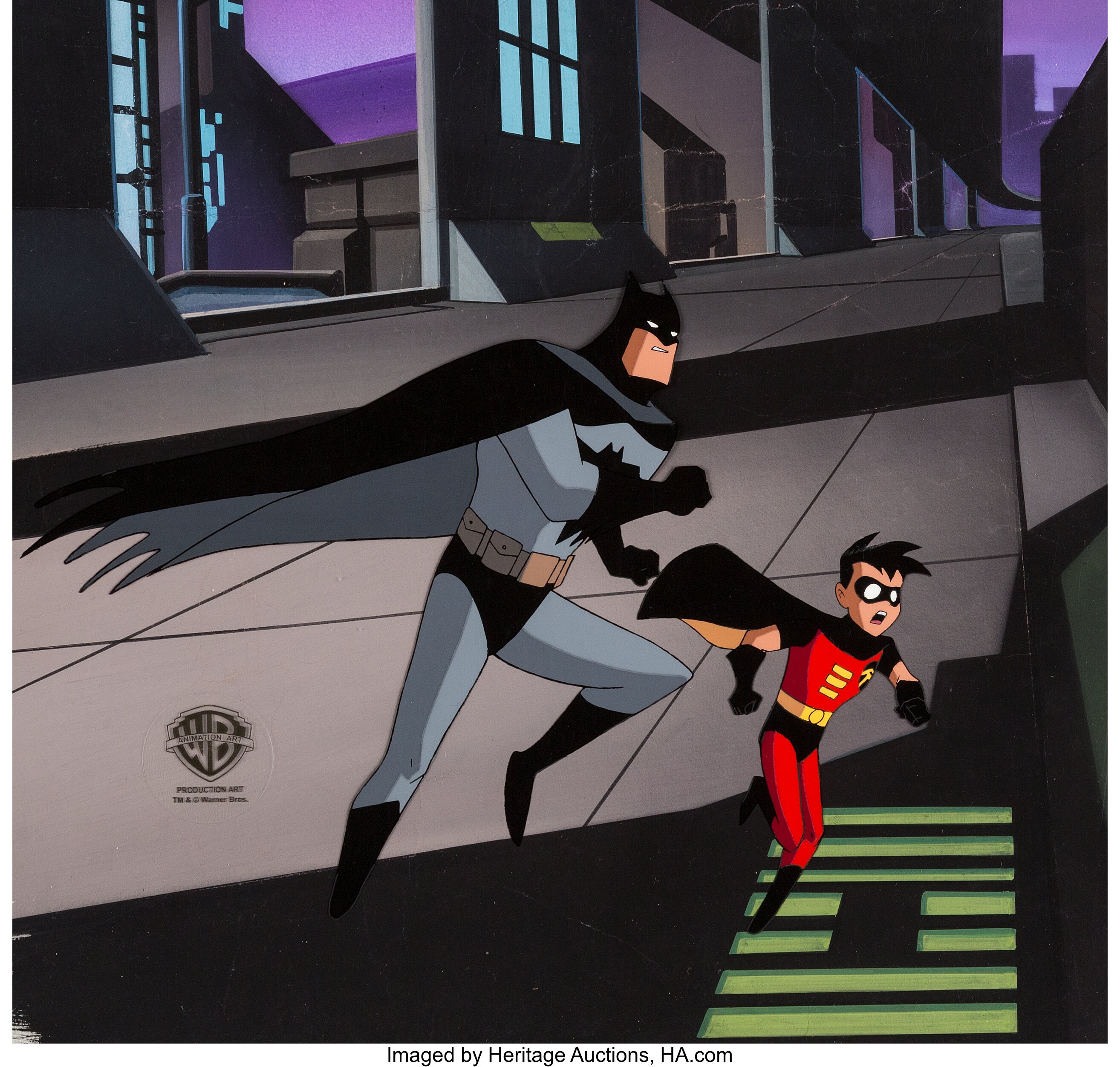 The New Batman Adventures Batman and Robin Production Cel with | Lot #98238  | Heritage Auctions