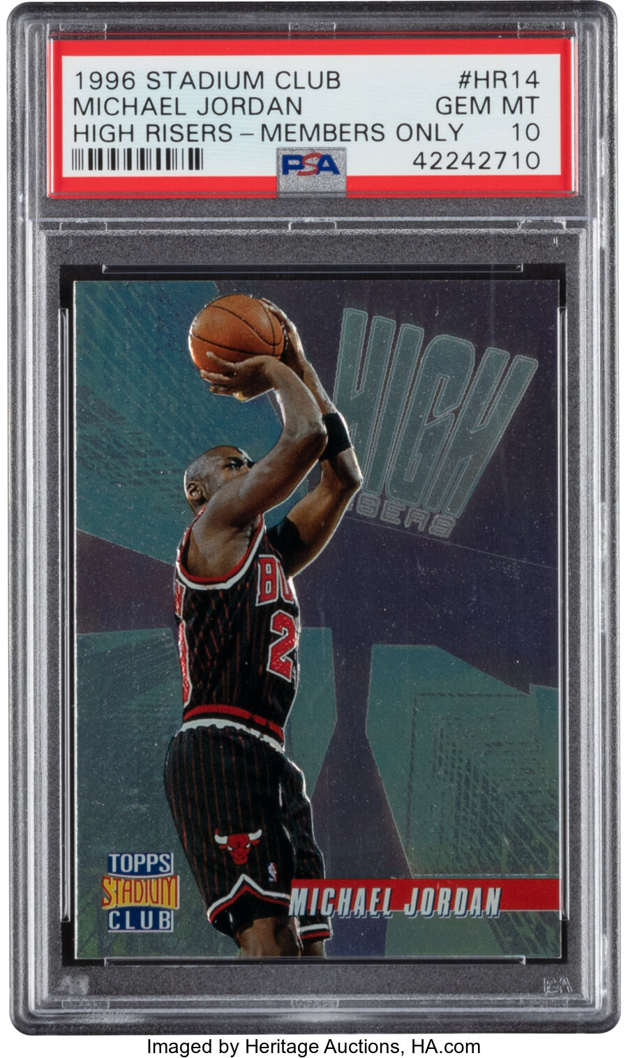 1996 Stadium Club High Risers Members Only Michael Jordan #HR14 PSA Gem Mint 10