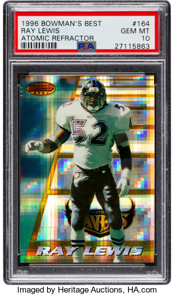 1996 Bowman's Best - [Base] #164 - Ray Lewis [PSA 9 MINT]