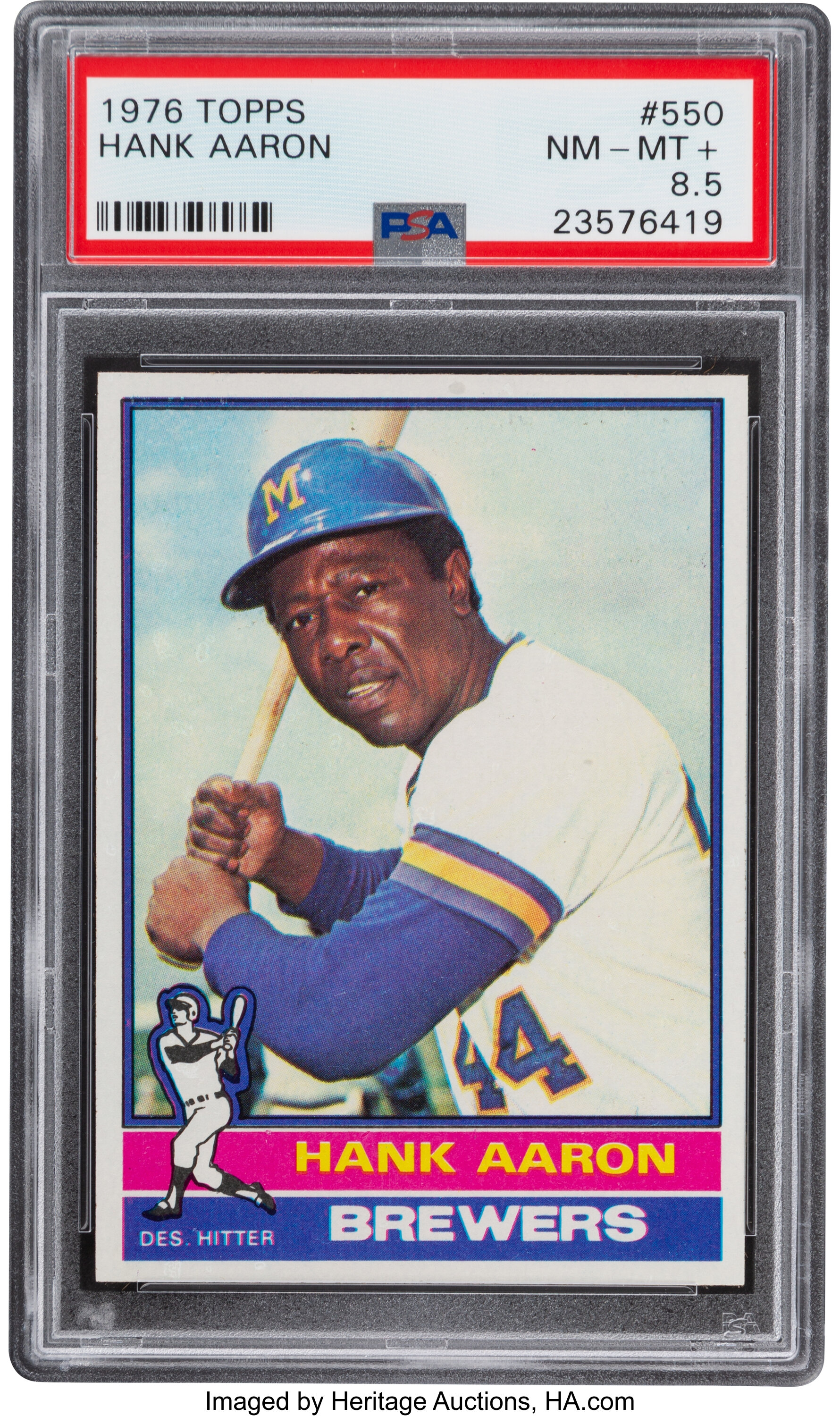 Sold at Auction: Hank Aaron 1975 Topps graded baseball card