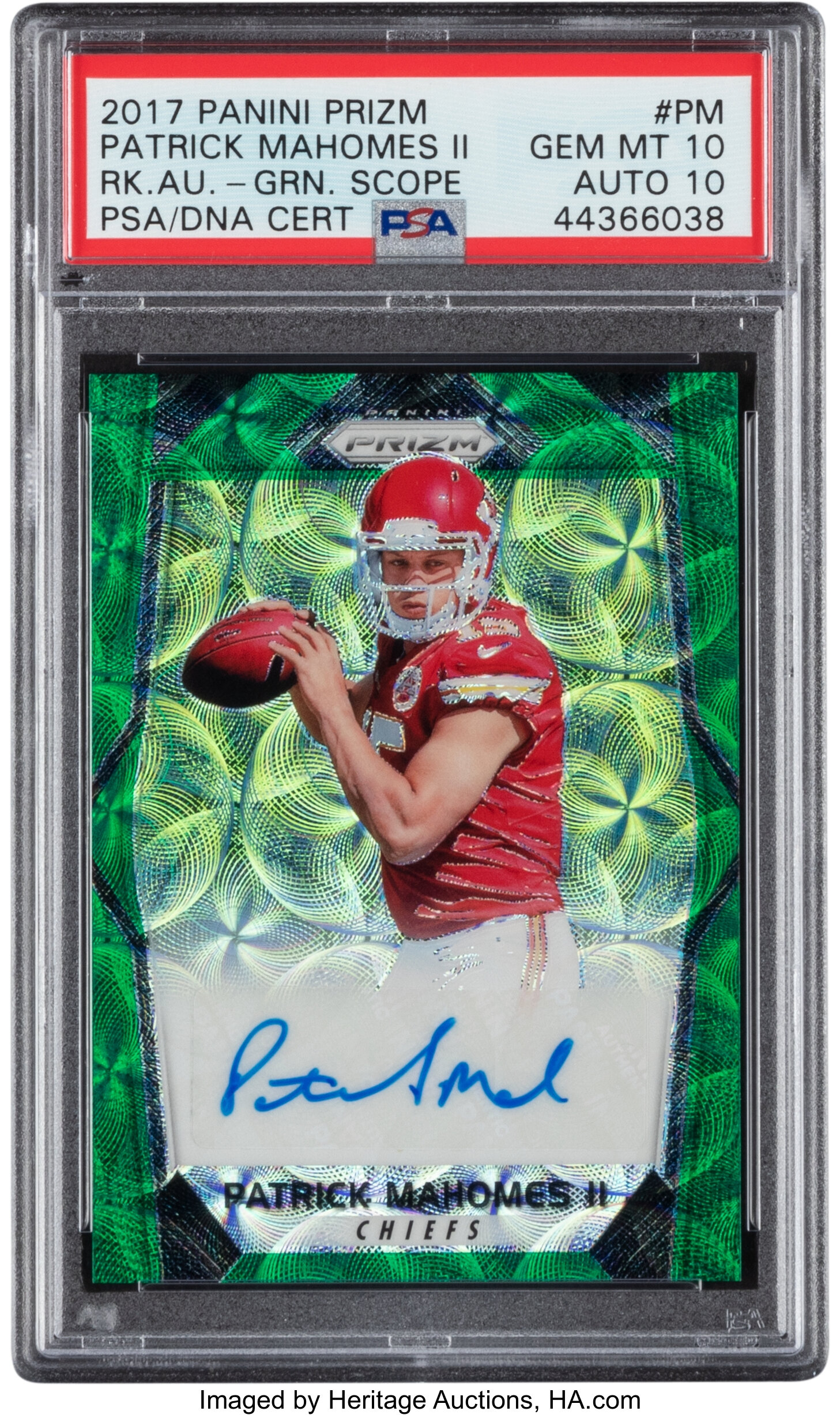 Patrick Mahomes II Autograph Card #7/7 Rare