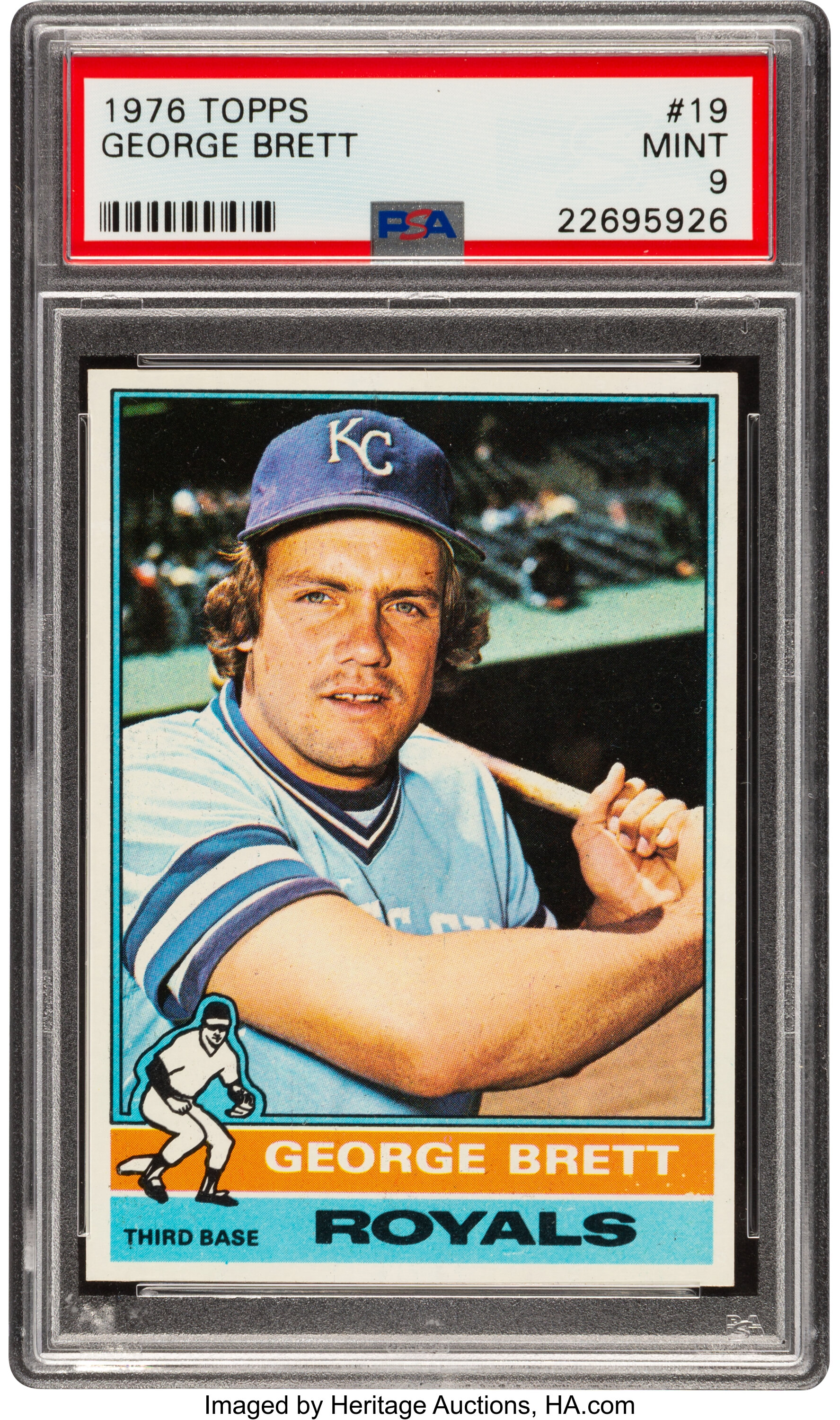 Sold at Auction: 1975 Topps George Brett Rookie Card - Low grade