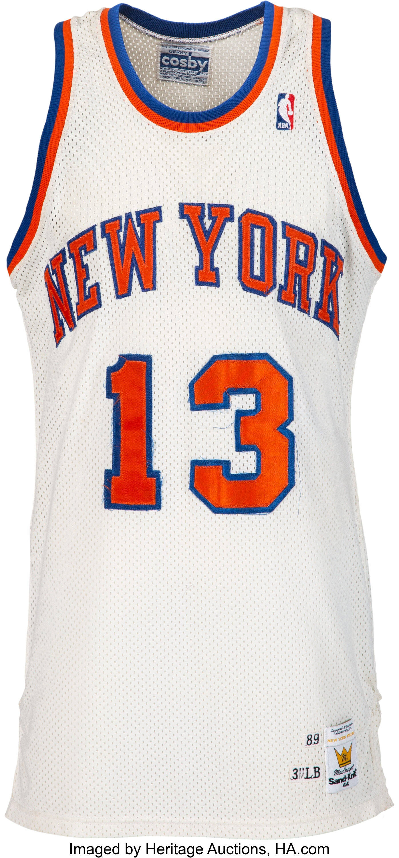 1989-90 Mark Jackson Game Worn New York Knicks Jersey with, Lot #59698