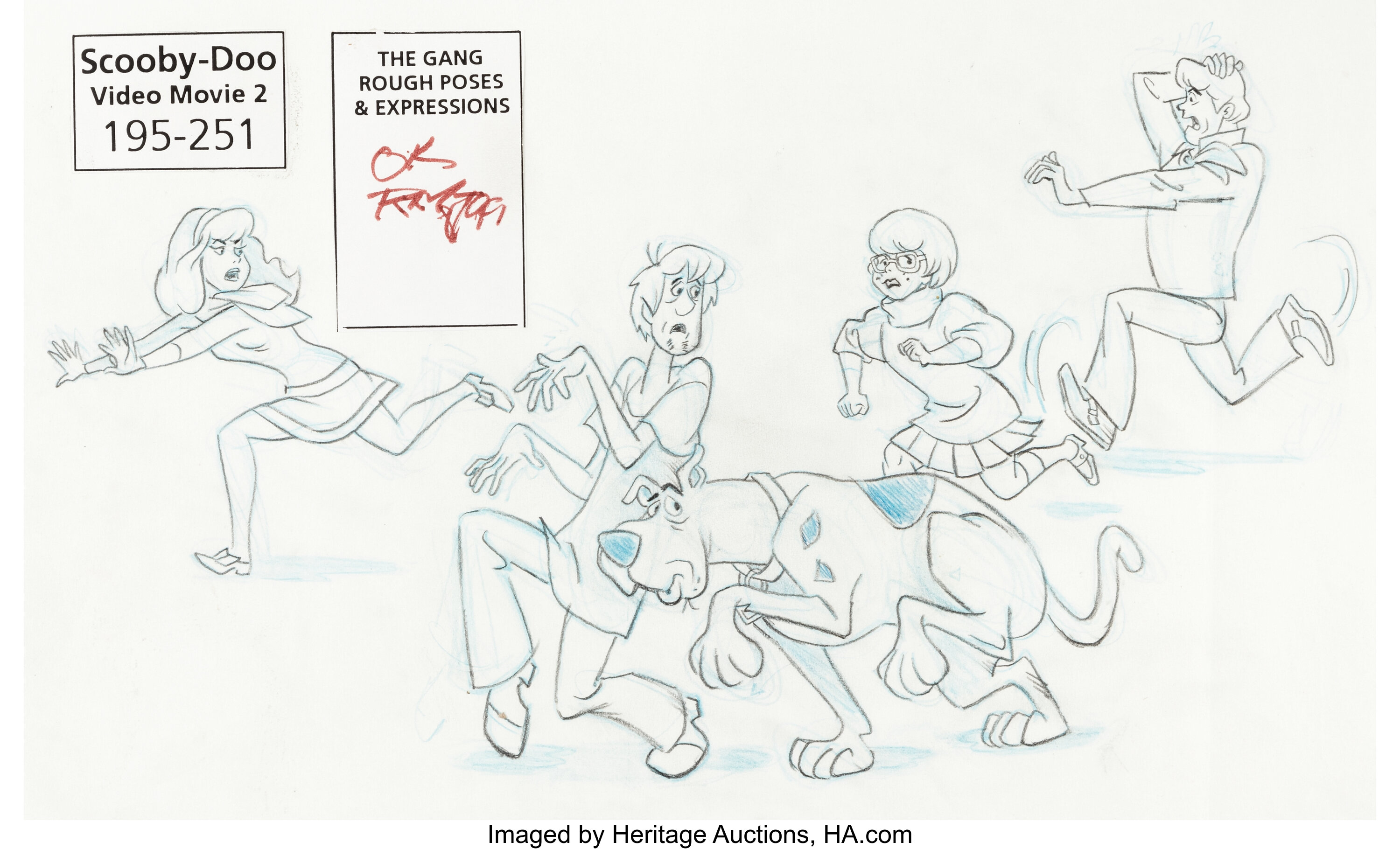 Scooby-Doo and the Witch's Ghost Original Production Cel with Matching  Drawing: Velma