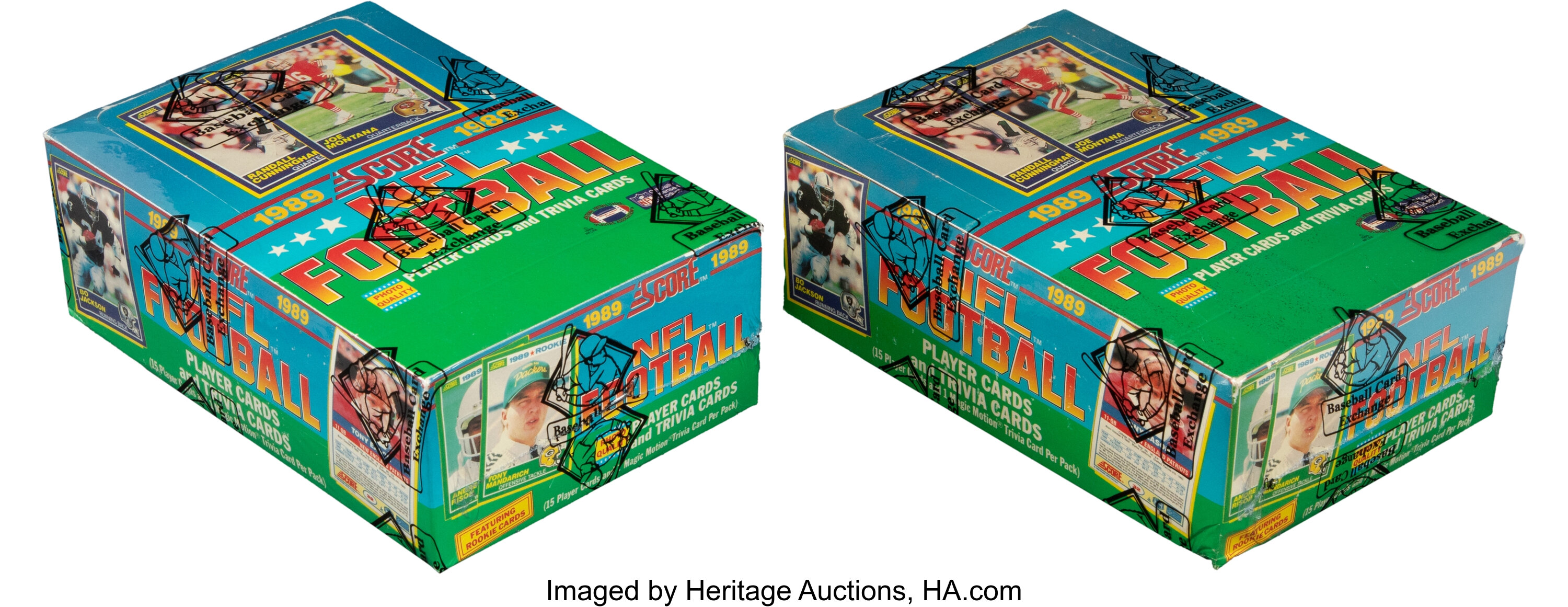 1989 Score Football Boxes (2) Each With 36 Unopened Packs. Lot
