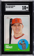 2012 TOPPS FUTURE STARS MIKE TROUT MINI ROOKIE CARD. SGC 10