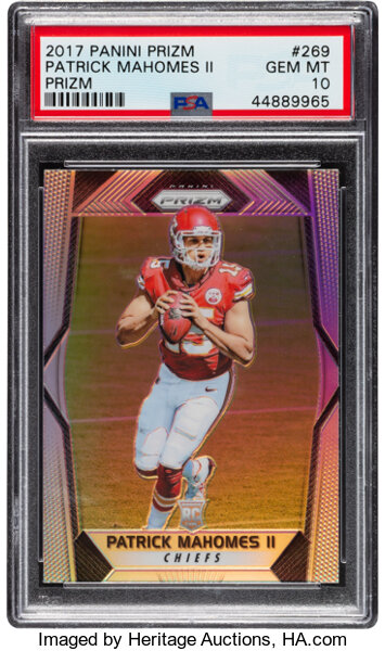 2017 Panini Prizm Camo Prizm #269 Patrick Mahomes II Rookie Card (#15/25) –  Jersey Number – PSA GEM MT 10 – Pop 5 on Goldin Auctions