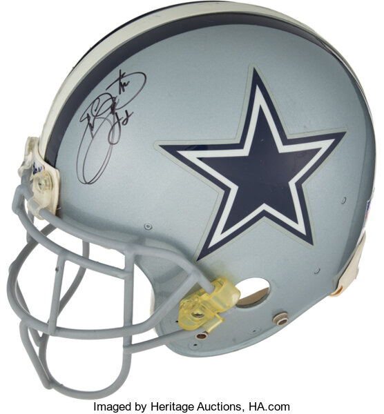 1998-99 Emmitt Smith Game Worn & Signed Dallas Cowboys Helmet