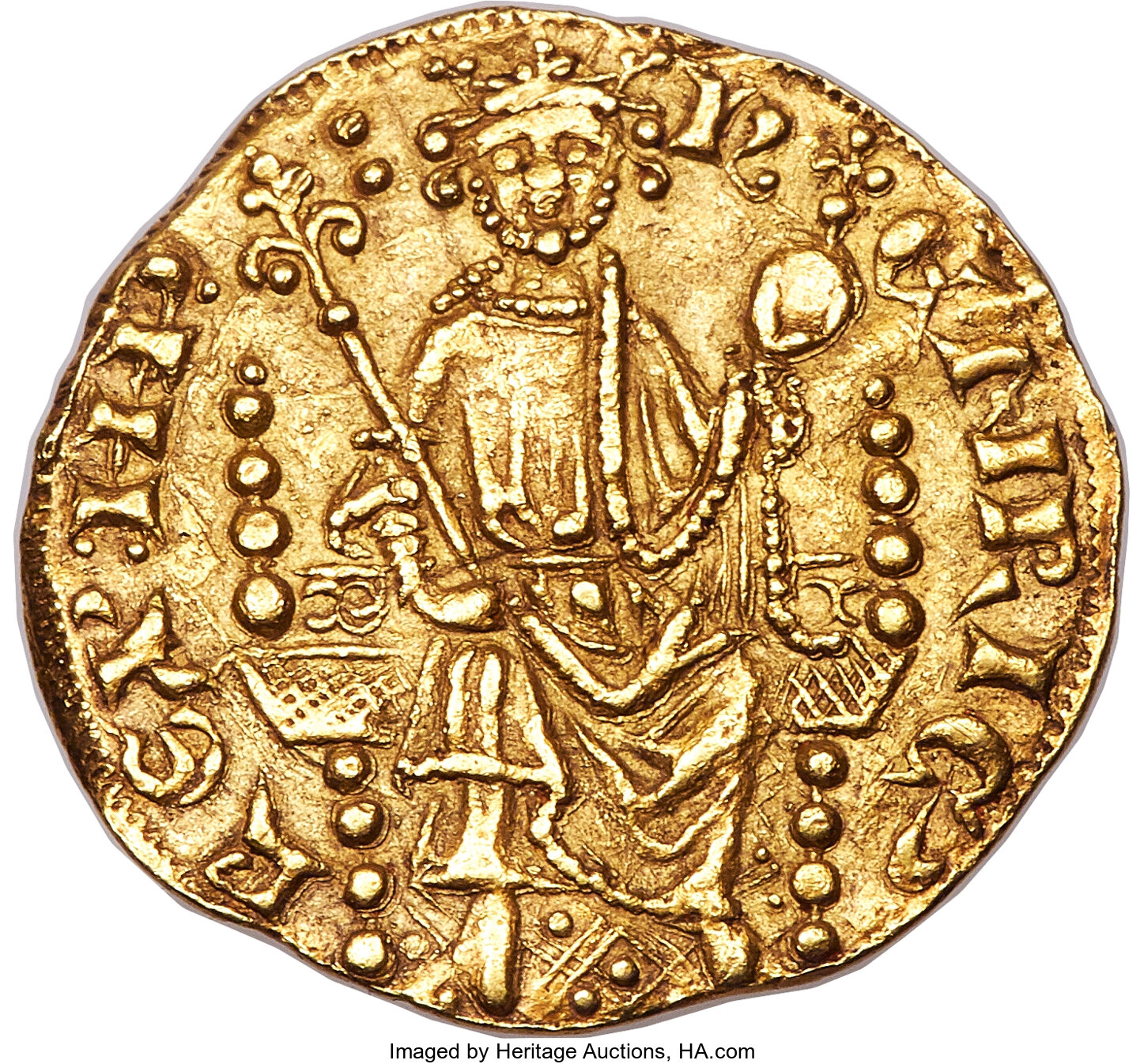 Great Britain: Henry III (1216-1272) gold Penny of 20 Pence ND (c