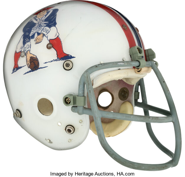 game worn 80's helmet New England Patriots  Football helmets, Nfl  football helmets, Patriots football