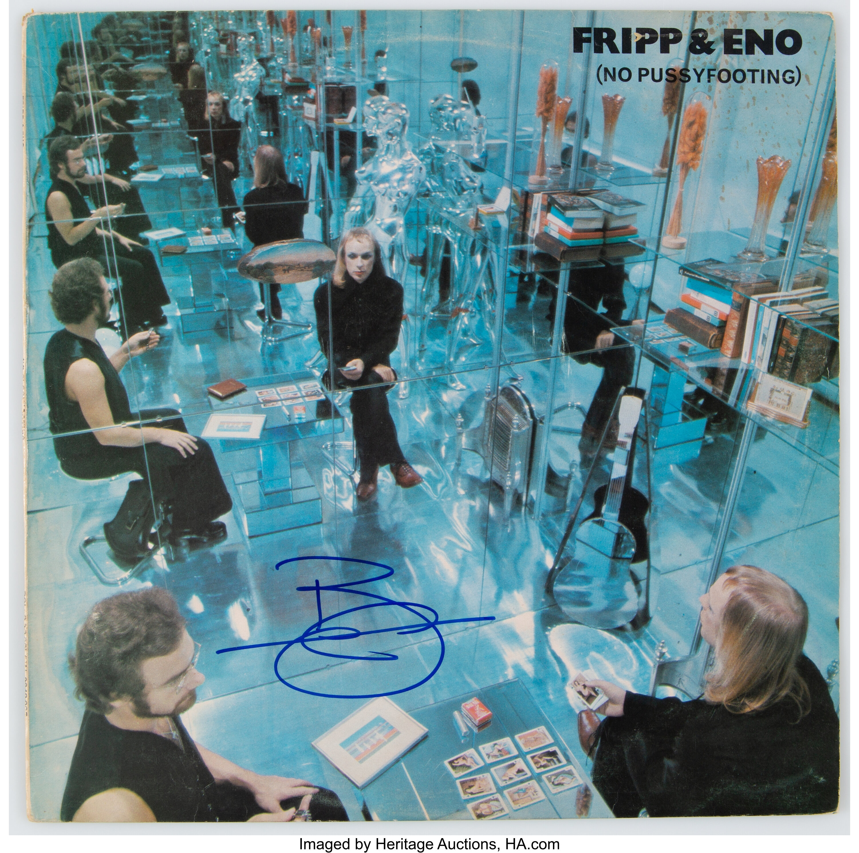 Brian Eno Signed Fripp & Eno No Pussyfooting Vinyl LP (Polydor