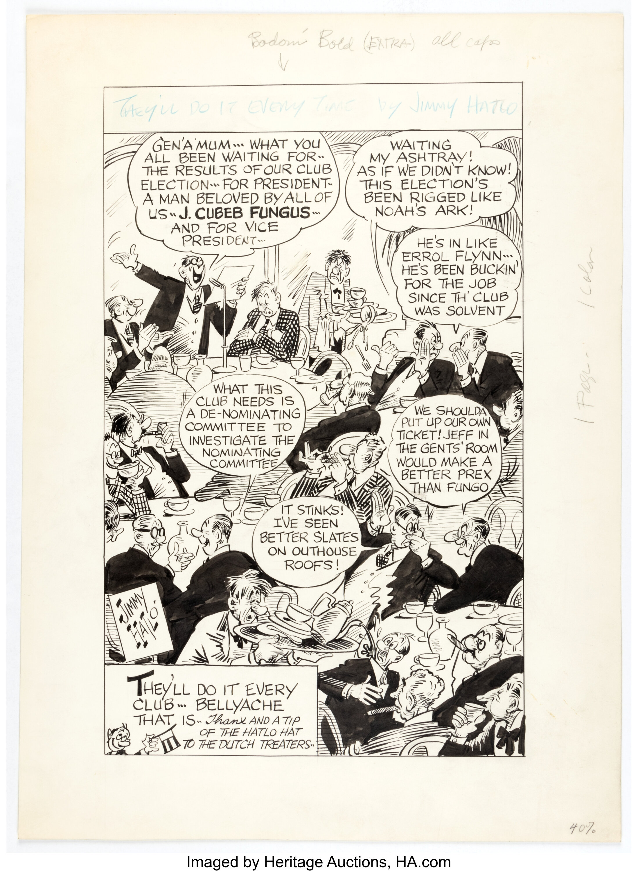 Jimmy Hatlo They'll Do It Every Time Daily Comic Strip Original Art ...