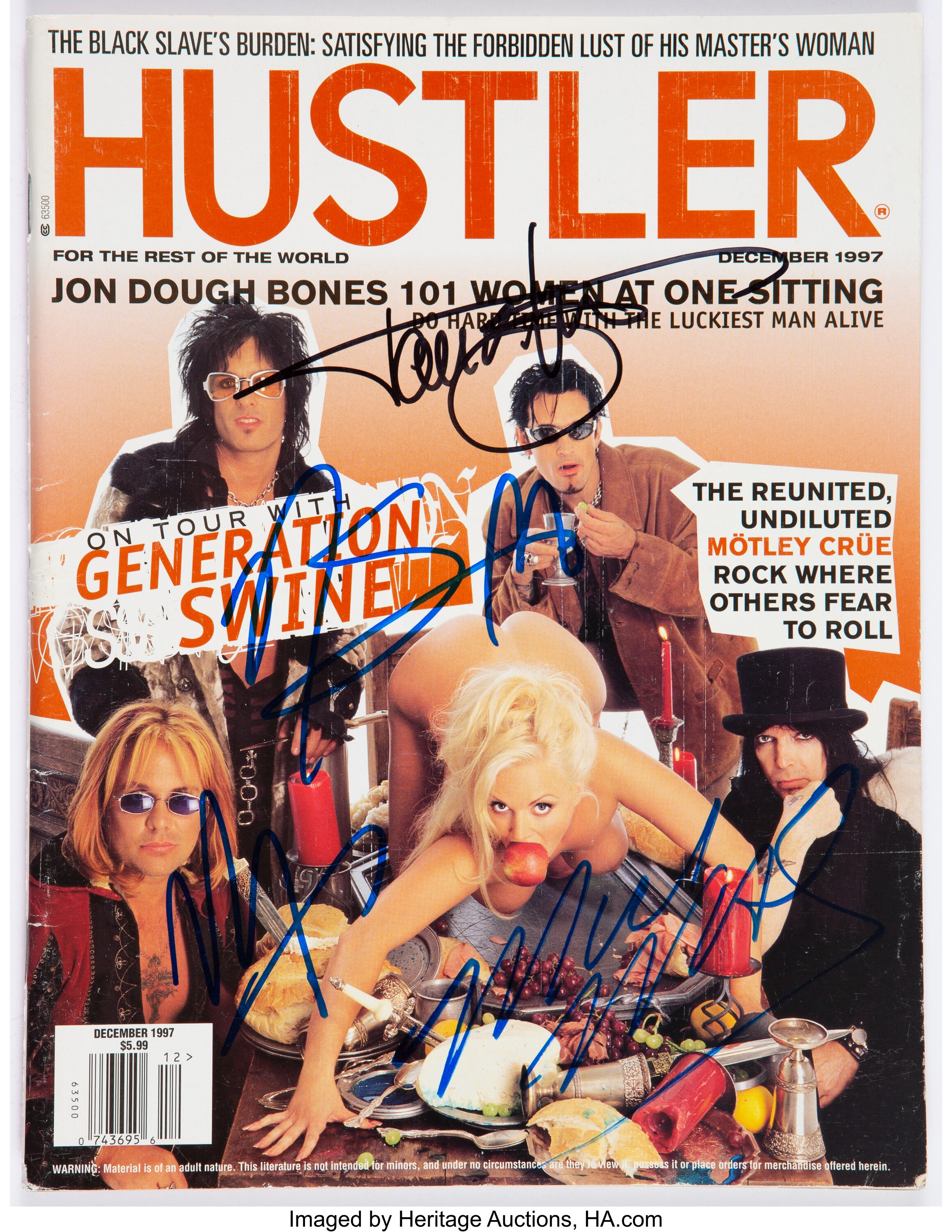 Mötley Crüe Signed Hustler Issue (1997). ... Music Memorabilia | Lot #5661  | Heritage Auctions