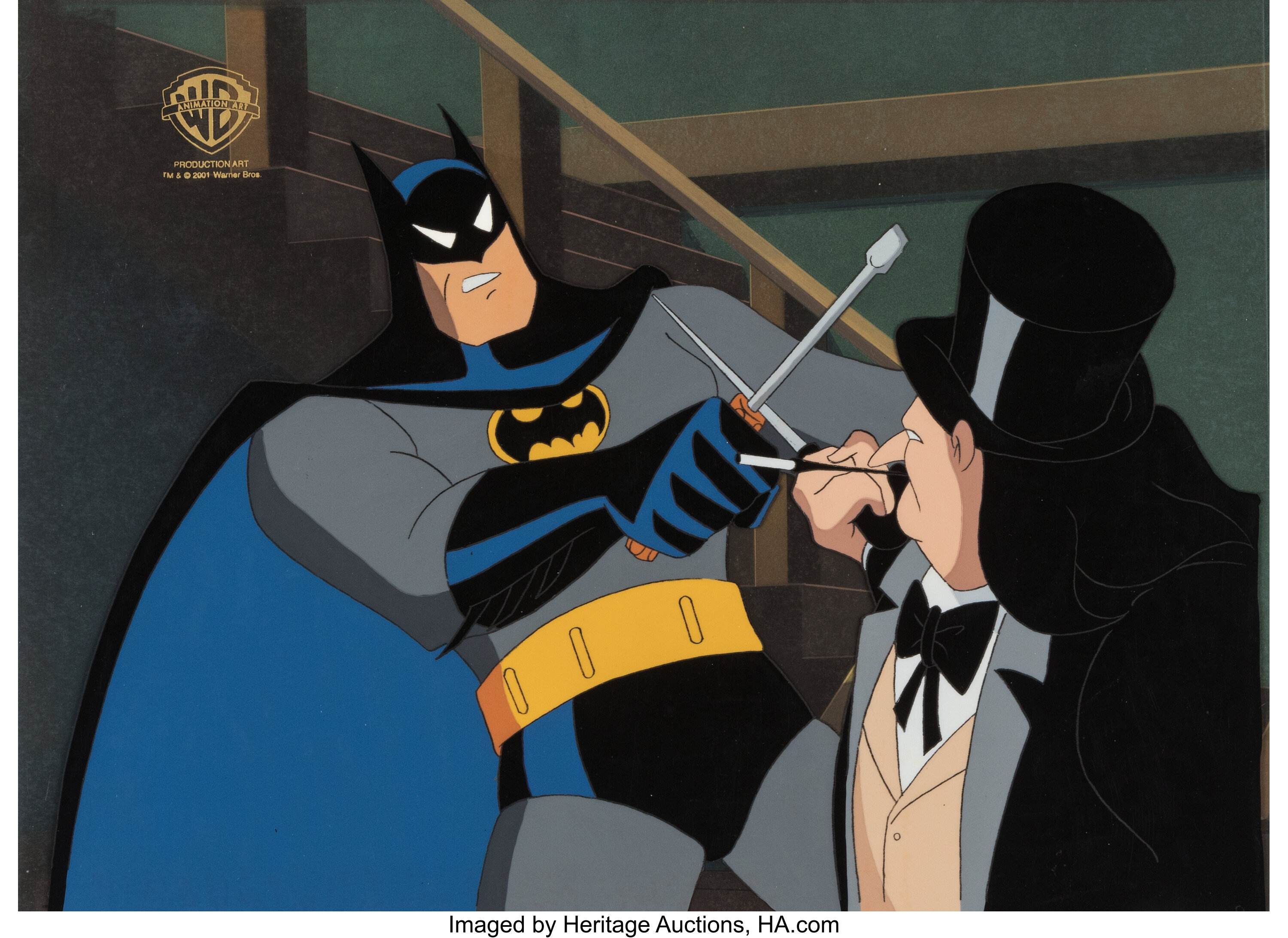 Batman: The Animated Series Batman vs The Penguin Production Cel | Lot  #98247 | Heritage Auctions