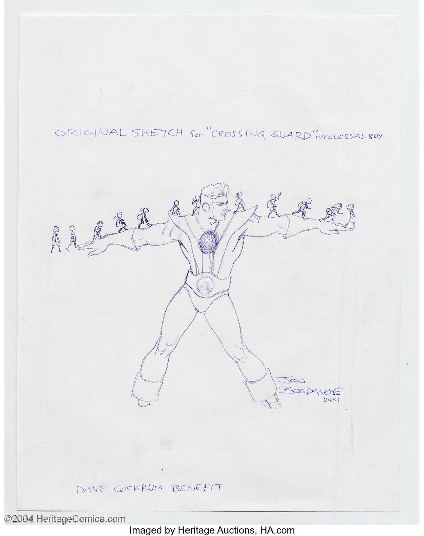 Jon Bogdanove - Colossal Boy Sketch Original Art (2004).. The | Lot ...