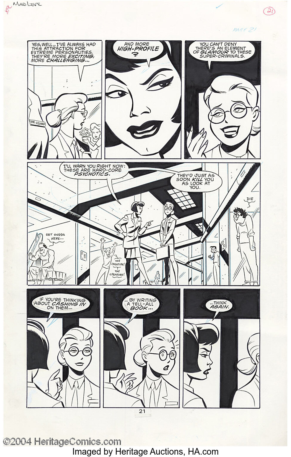 Bruce Timm - The Batman Adventures: Mad Love, page 21 Original Art