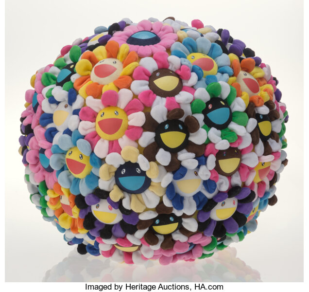 Sold at Auction: Takashi Murakami, TAKASHI MURAKAMI (1962 TOKYO - LIVES AND  WORKS IBID), PLUSH BALL 'FLOWERS', 2008