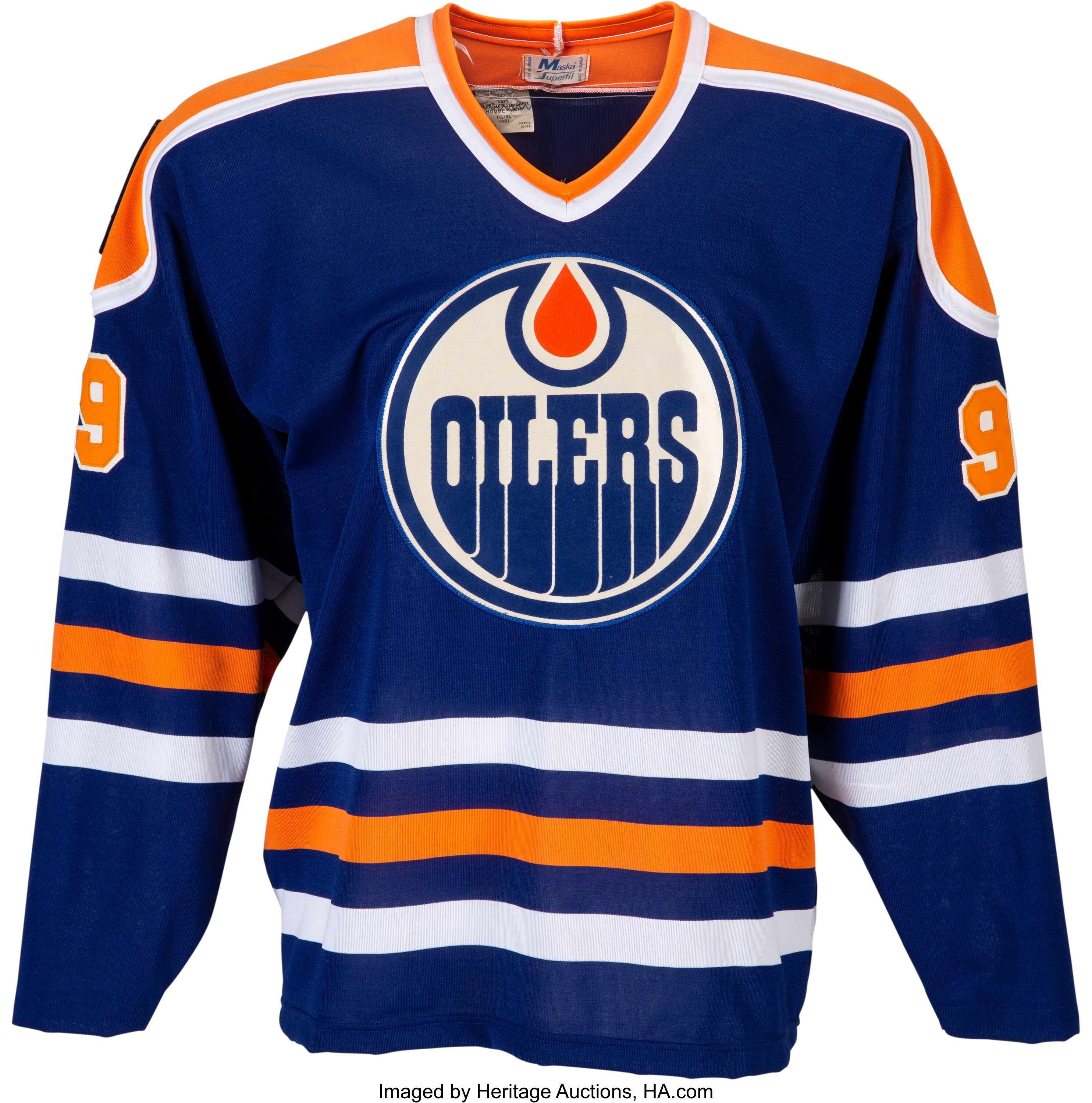 NHL Edmonton Oilers Custom Name Number Orange Blue American Native Jersey T- Shirt