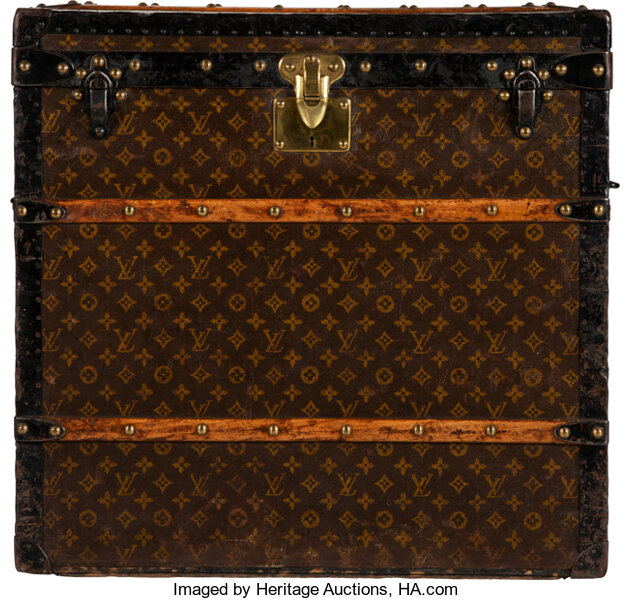 Louis Vuitton Trunk in Woven Canvas, Louis Vuitton Steamer Trunk