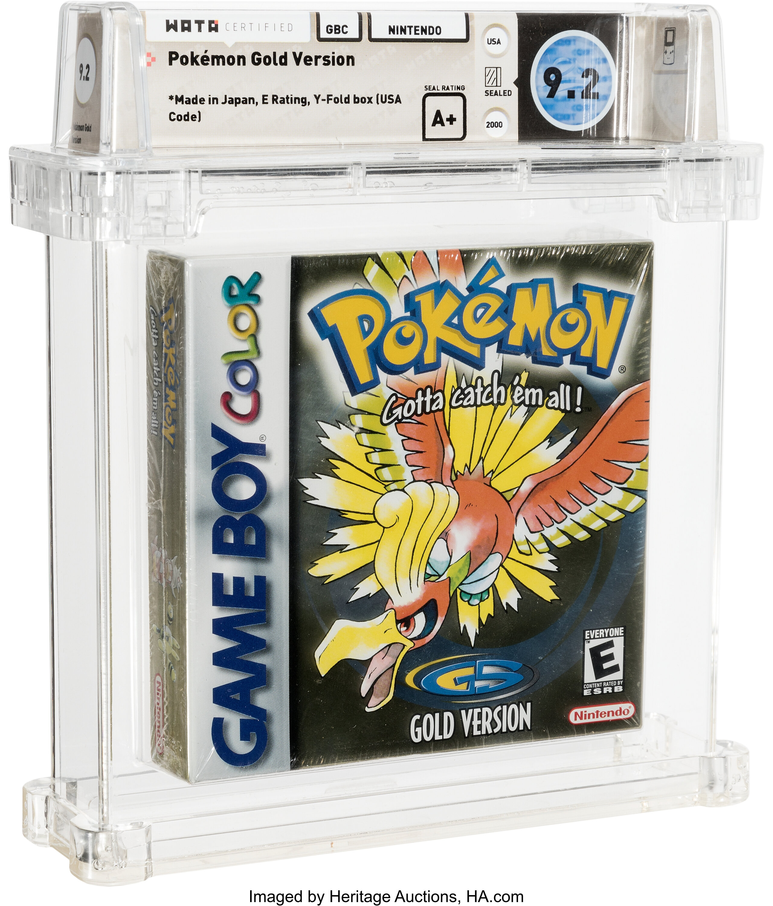 Pokemon Gold Version Wata 9 2 A Sealed Gbc Nintendo 00 Lot Heritage Auctions