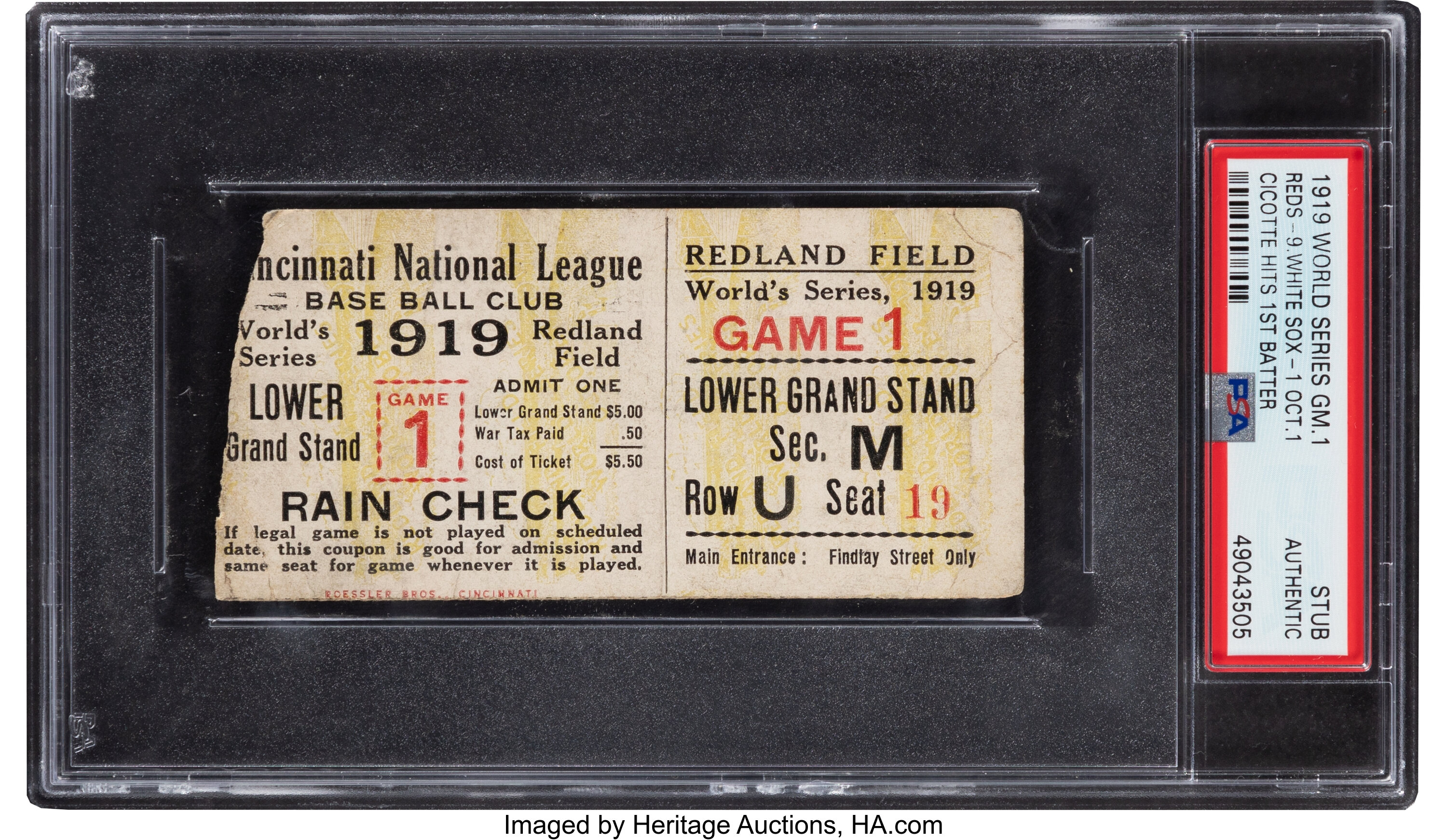 1919 World Series, Game by Game