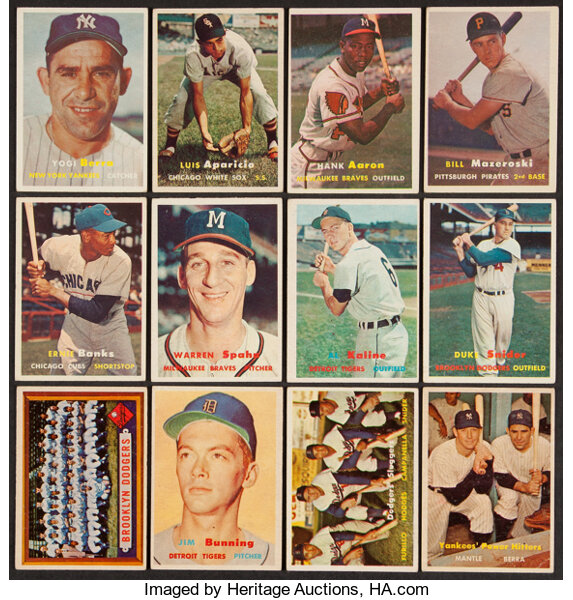 1957 Topps Detroit Tigers Team Set 5 - EX