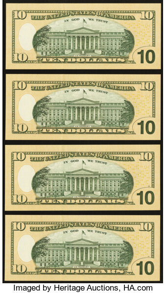 10 dollar bill front and back actual size