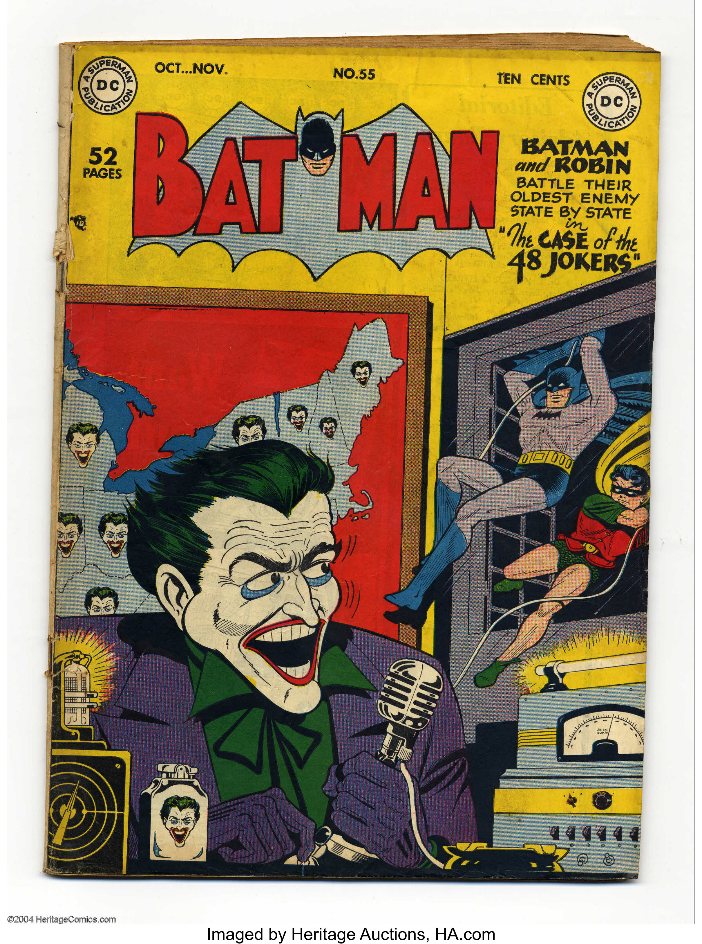 Batman #55 (DC, 1949) Condition: GD/VG. On this cover, Batman and | Lot  #17147 | Heritage Auctions