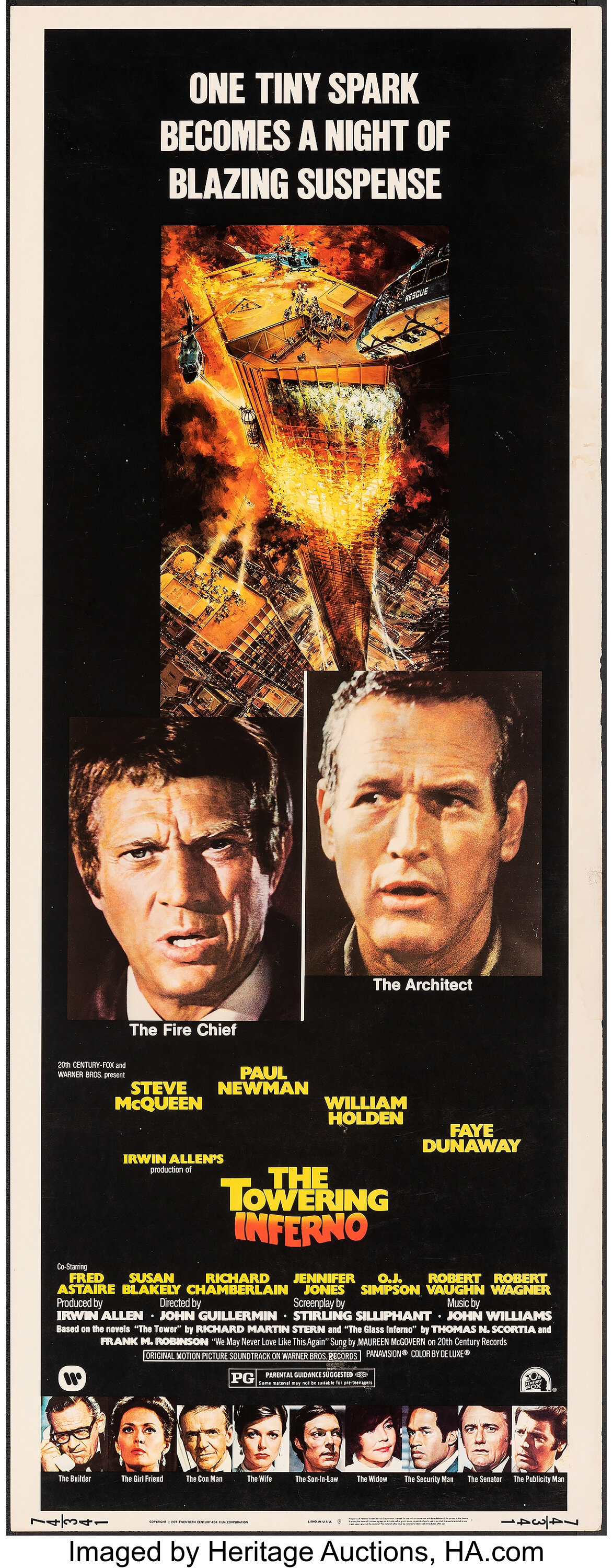 The Towering Inferno (20th Century Fox, 1974). Rolled, Fine/Very | Lot ...