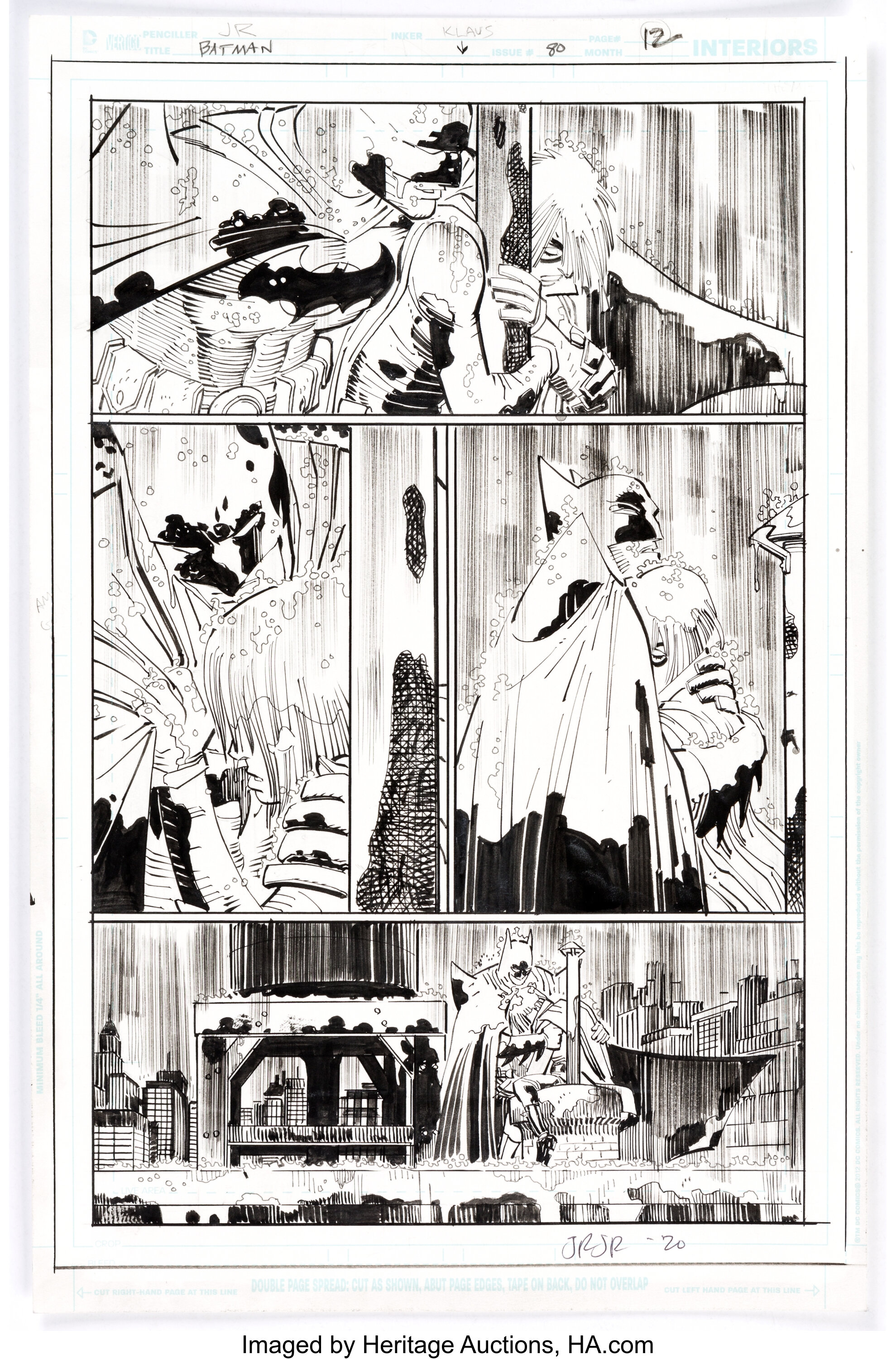 John Romita Jr. and Klaus Janson Batman #80 Story Page 12 Original | Lot  #13695 | Heritage Auctions