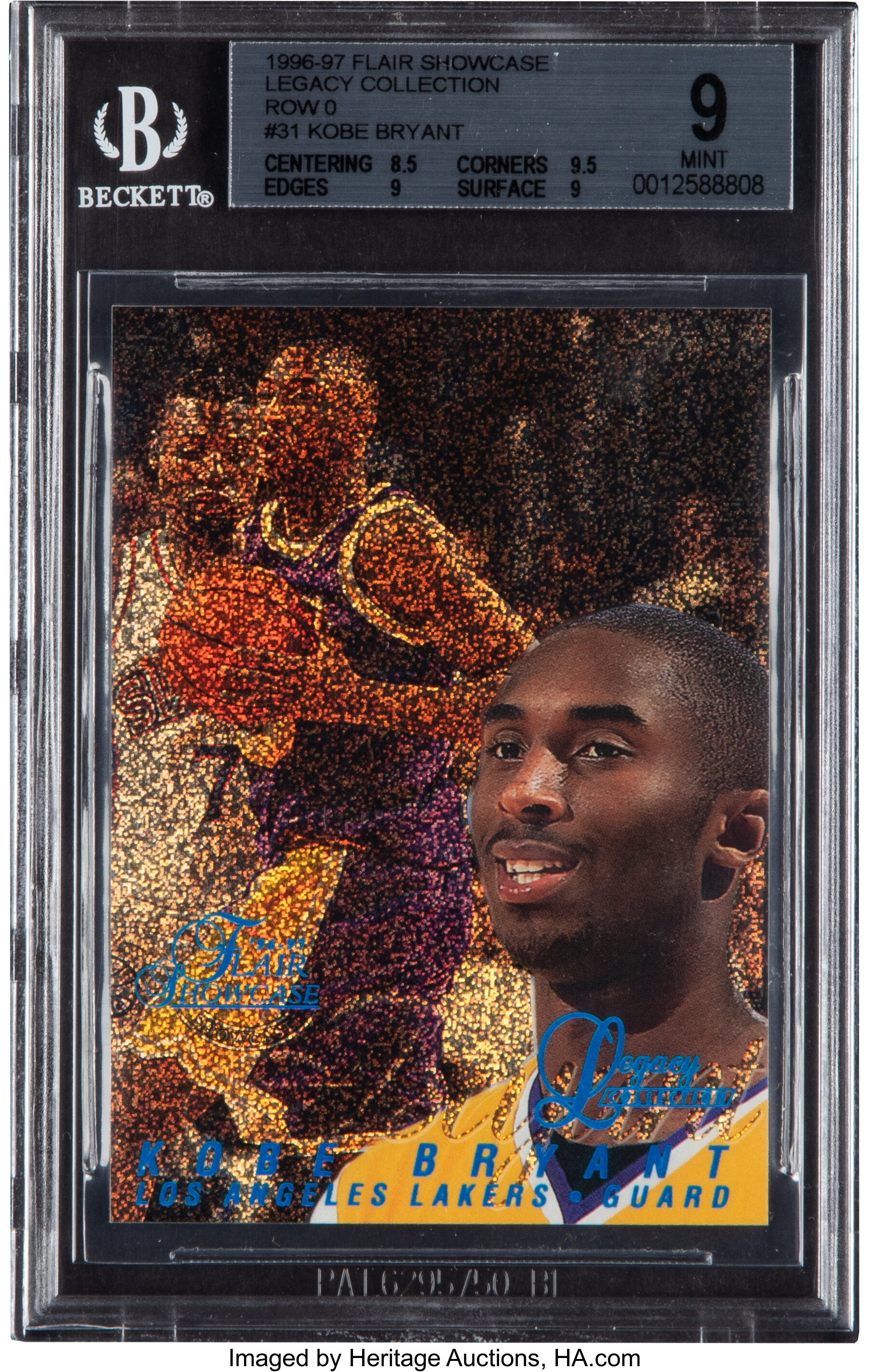 Kobe Bryant Rookie Card 1996-97 Score Board Autographed BK #15 PSA 9