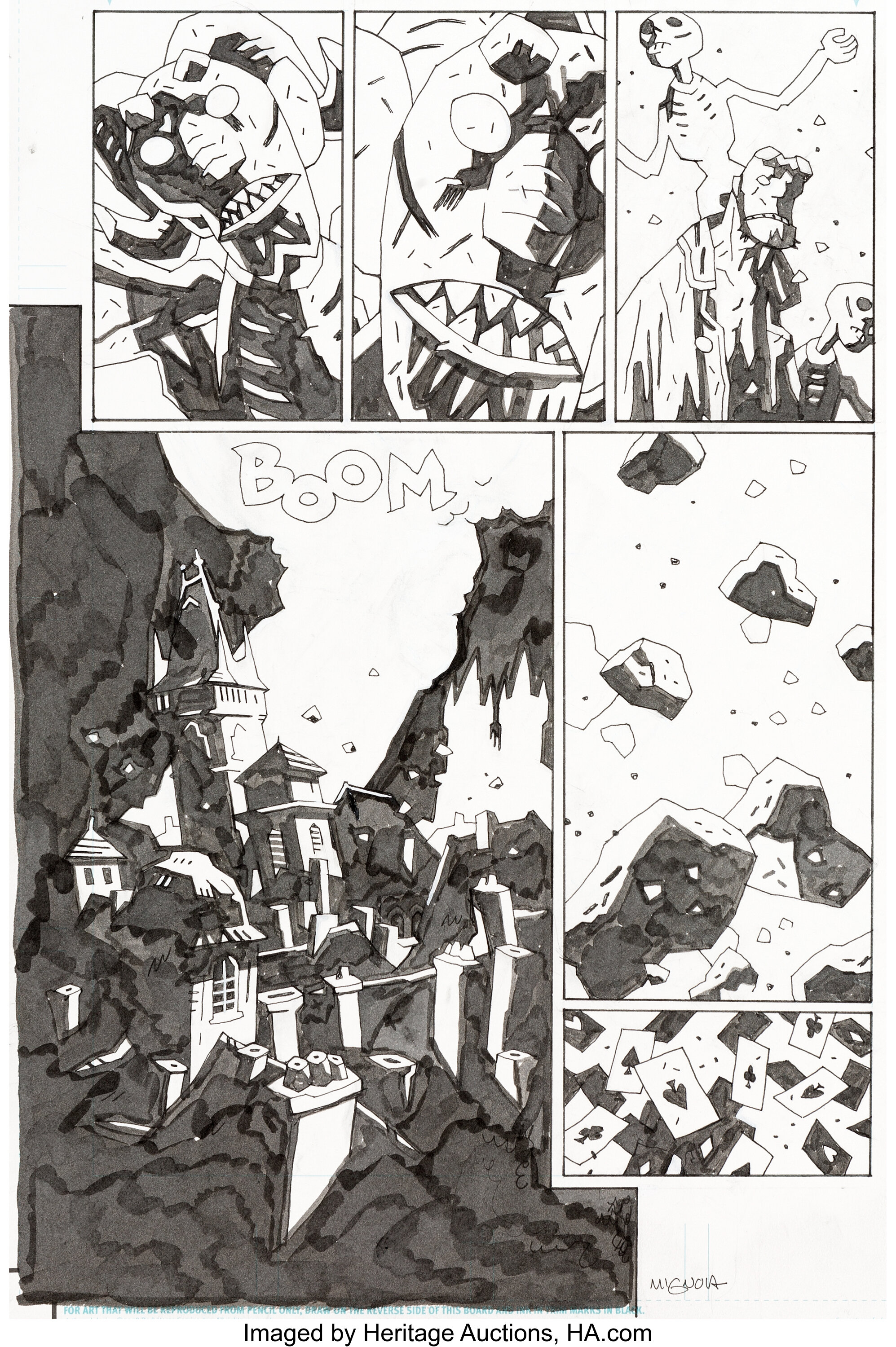 Mike Mignola Hellboy In Hell 6 Story Page 16 Original Art Dark Lot 95246 Heritage Auctions