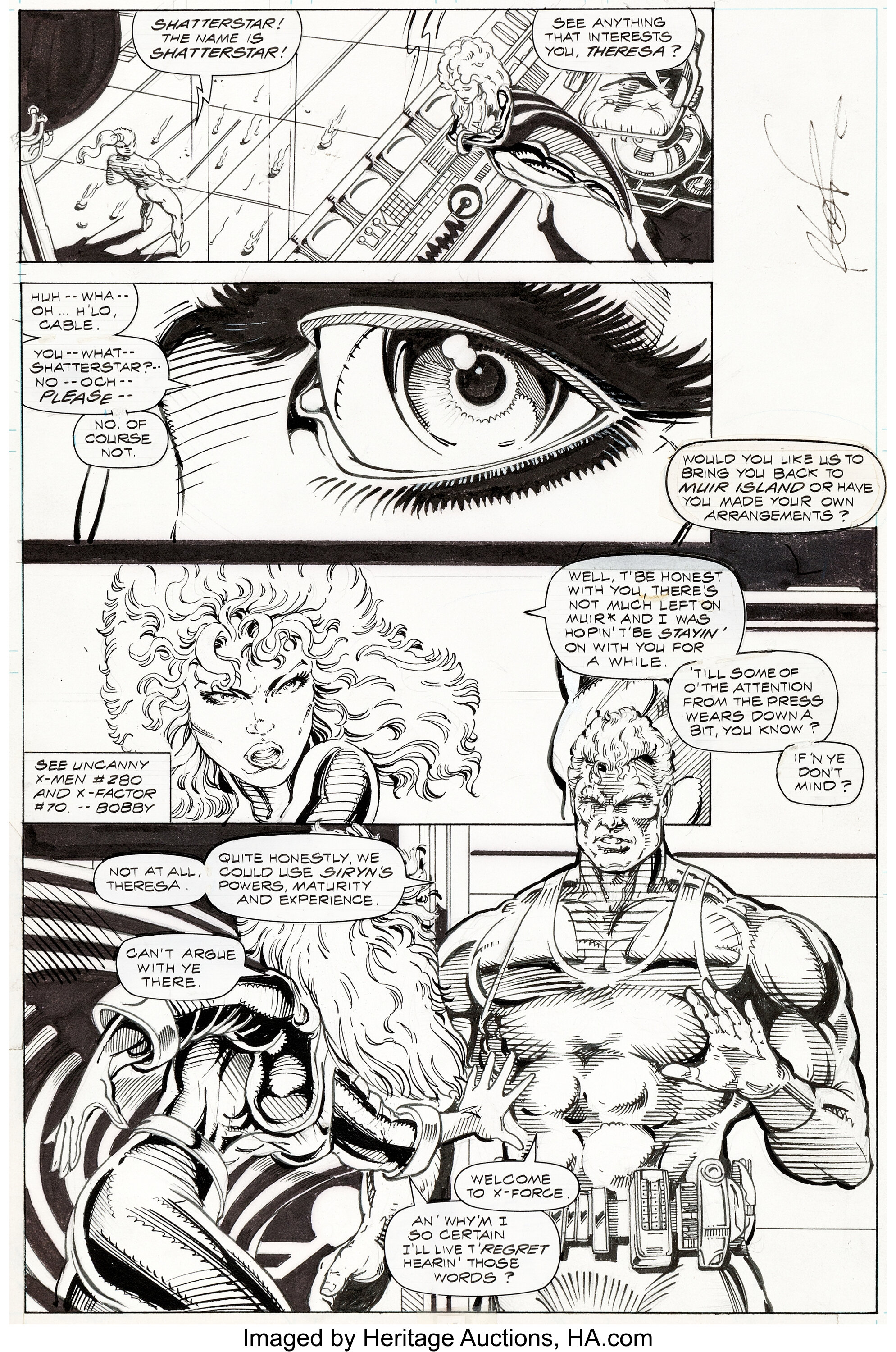 Rob Liefeld And Brian Murray X Force 5 Story Page 14 Original Art Lot Heritage Auctions