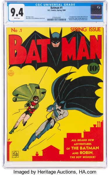 Highest-Graded Copy of 1940's 'Batman' No. 1 Sets World Record One Week  Before Live Auction