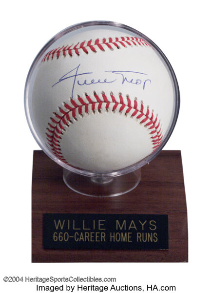 Willie Mays signed baseball