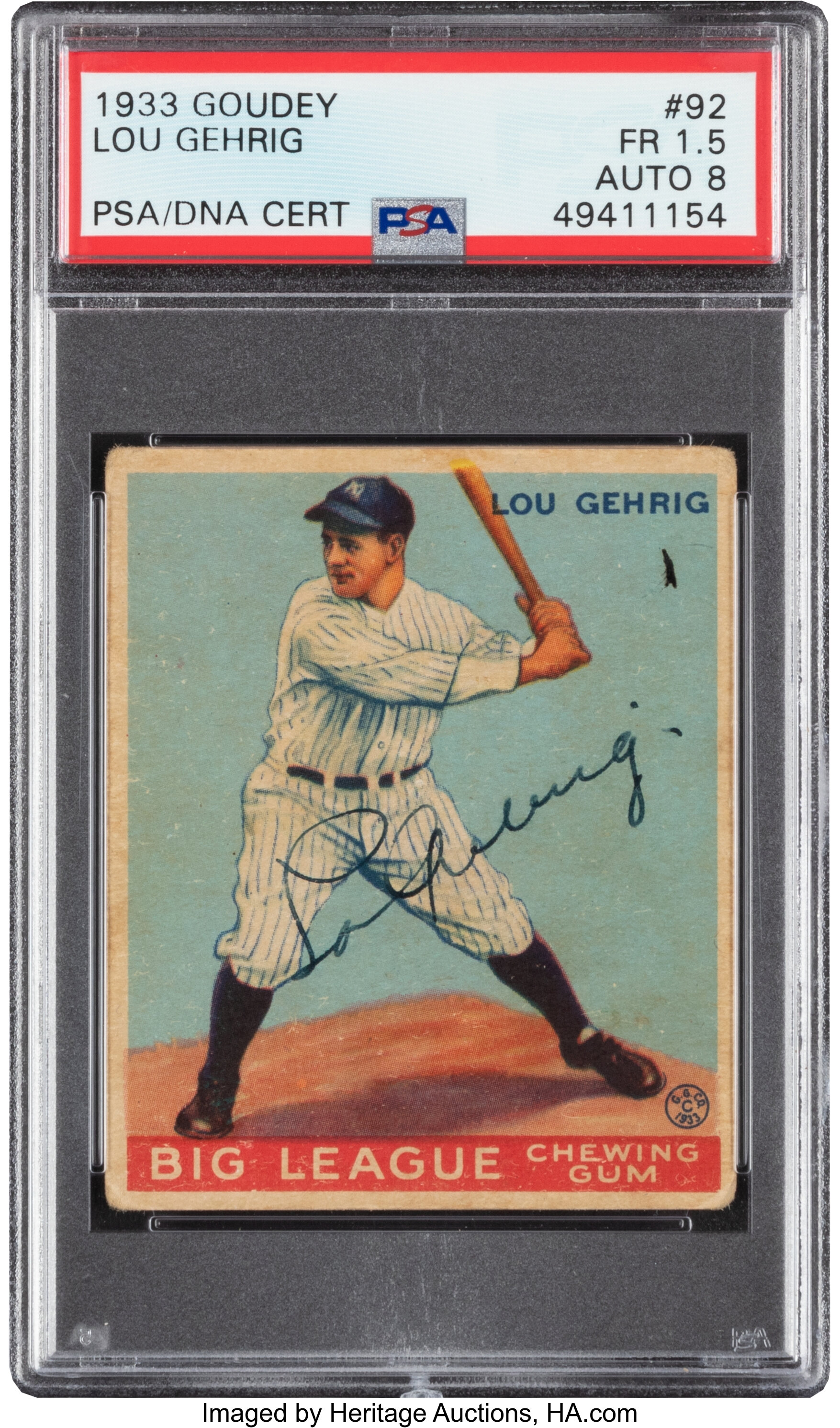 Rare Lou Gehrig treasures could set new records at Heritage Auctions