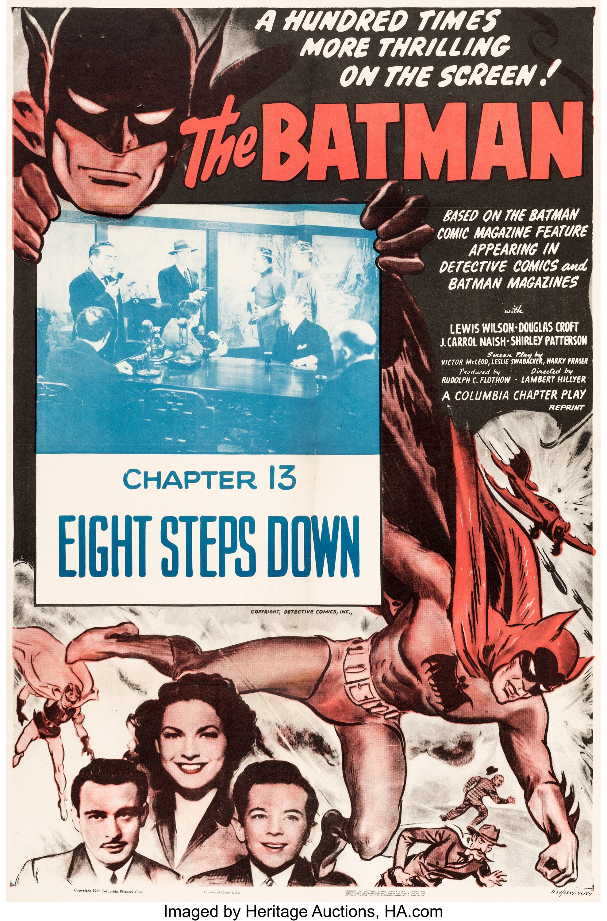 The Batman: Chapter 13 - Eight Steps Down One Sheet Serial Poster | Lot  #96226 | Heritage Auctions