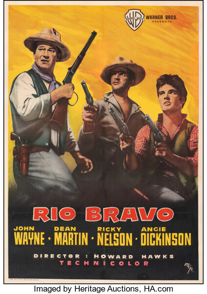 Rio Bravo Warner Bros 1959 Fine On Linen Spanish One Sheet Lot Heritage Auctions