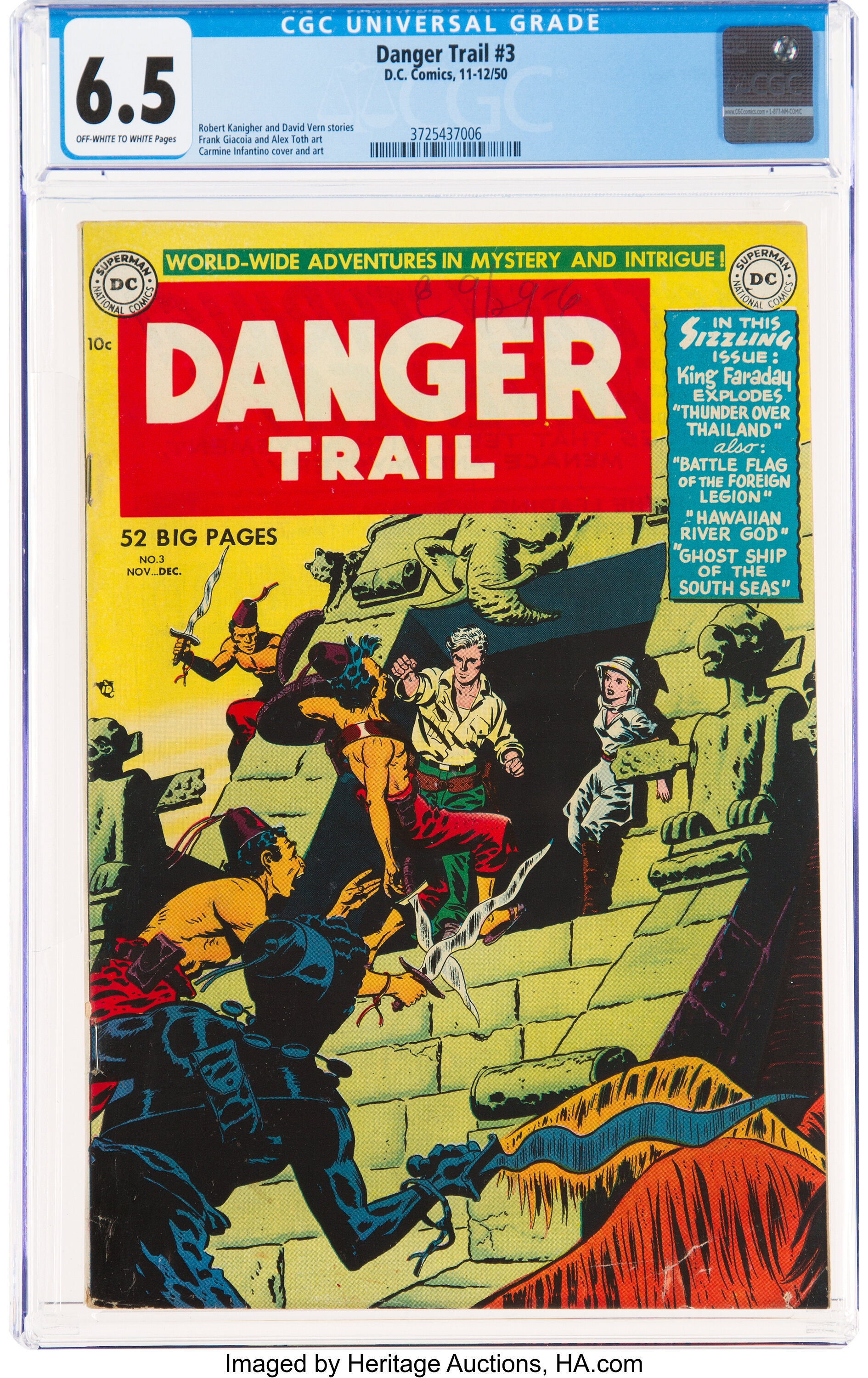 Danger Trail #3 (DC, 1950) CGC FN+ Off-white to white pages.... | #15160 | Heritage