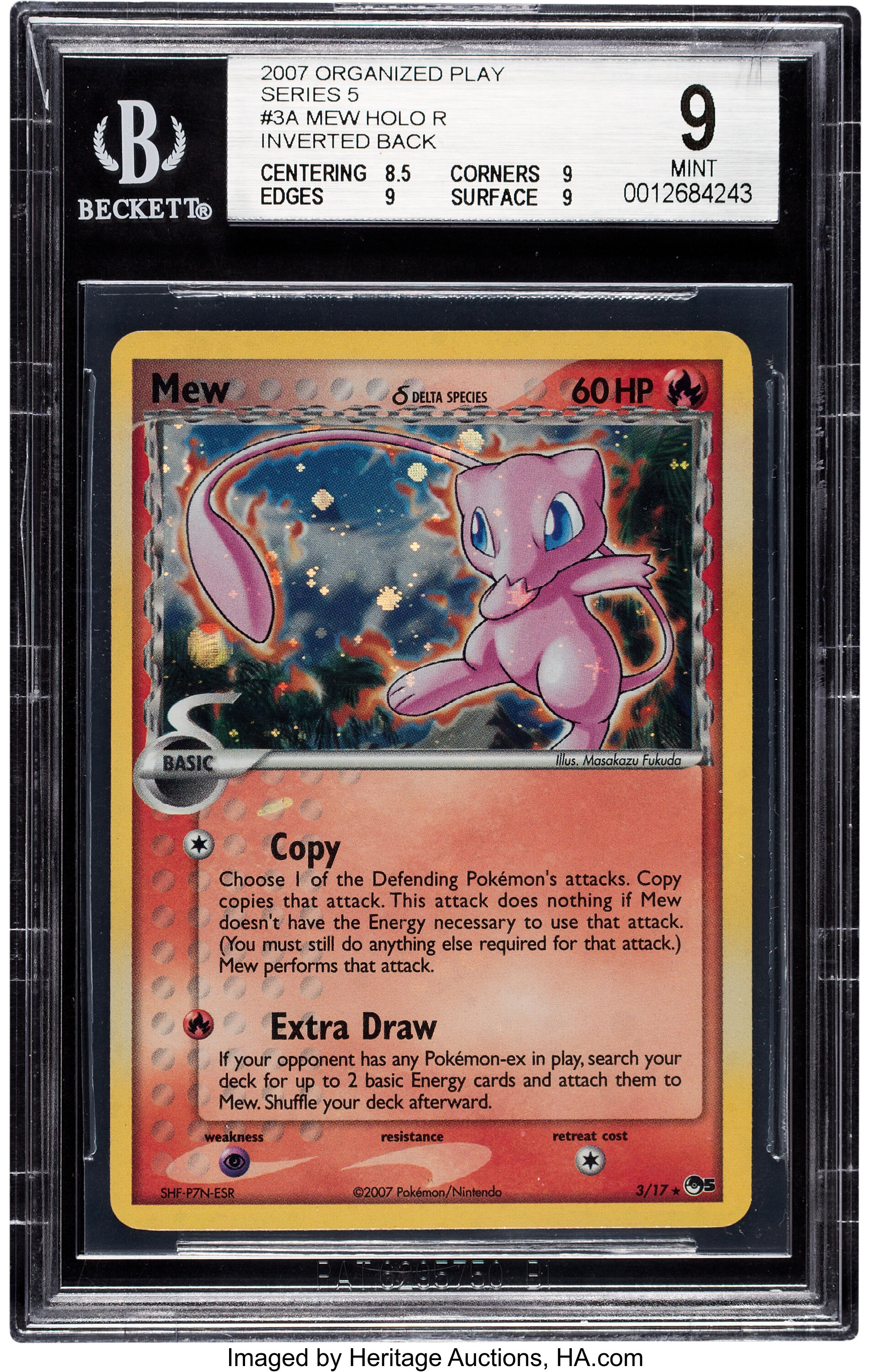 Pokemon Mew 3a Organized Play Series 5 Rare Hologram Trading Card Lot 96256 Heritage Auctions