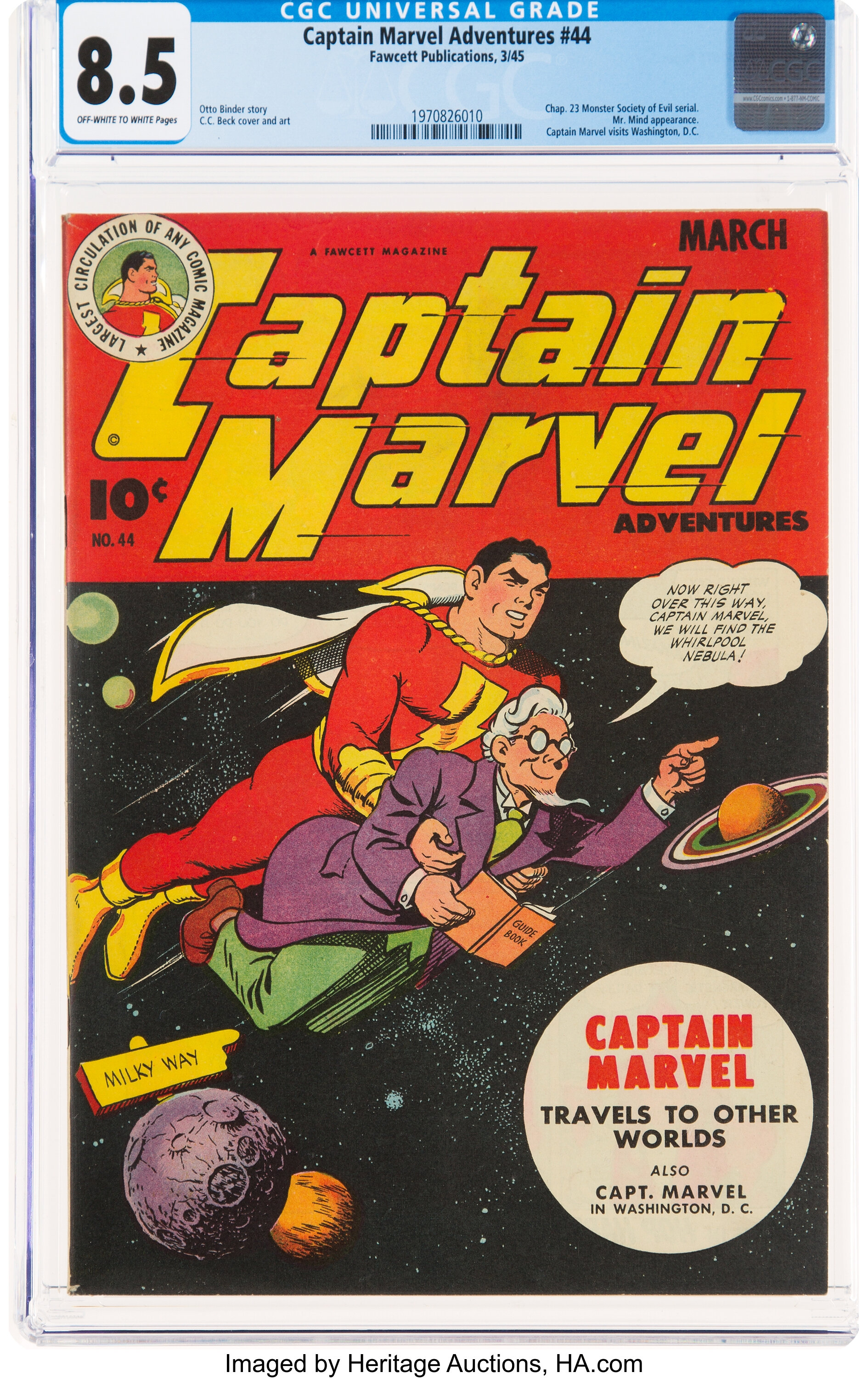 pubertet Perfervid betale Captain Marvel Adventures #44 (Fawcett Publications, 1945) CGC VF+ | Lot  #15127 | Heritage Auctions