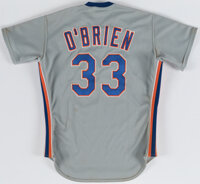 1989 Charlie O'Brien Game Used & Signed New York Mets Jersey with, Lot  #42207