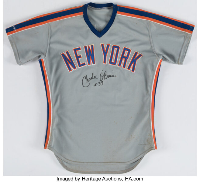 1989 Charlie O'Brien Game Used & Signed New York Mets Jersey with