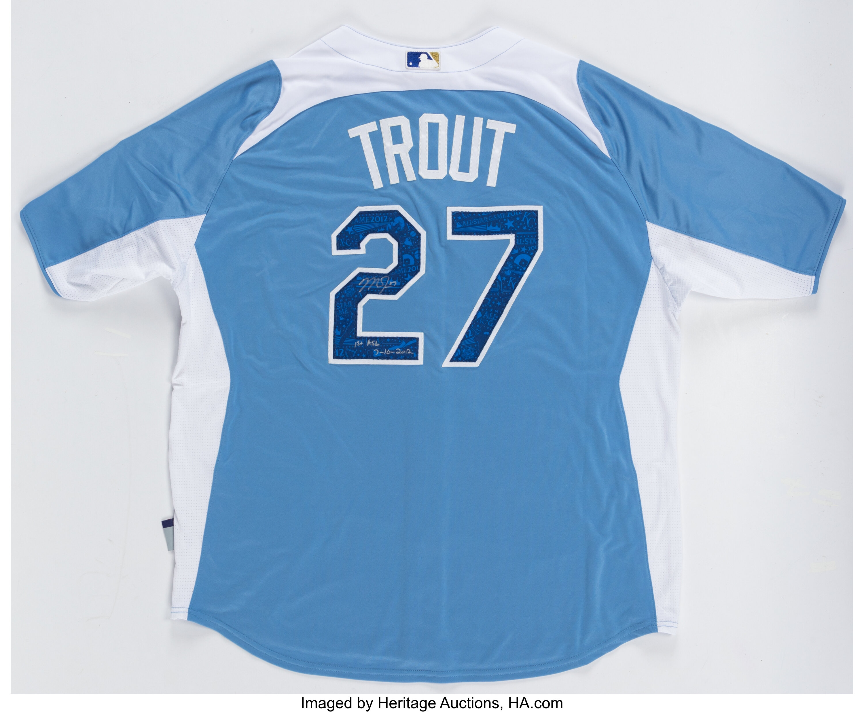 Mike Trout Signed All-Star Jersey Inscribed 2012 All Star (MLB